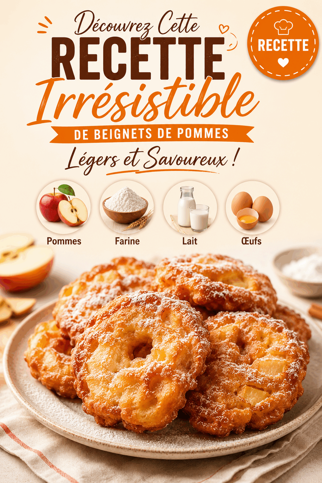 Découvrez Cette Recette Irrésistible de Beignets de Pommes Légers et Savoureux !