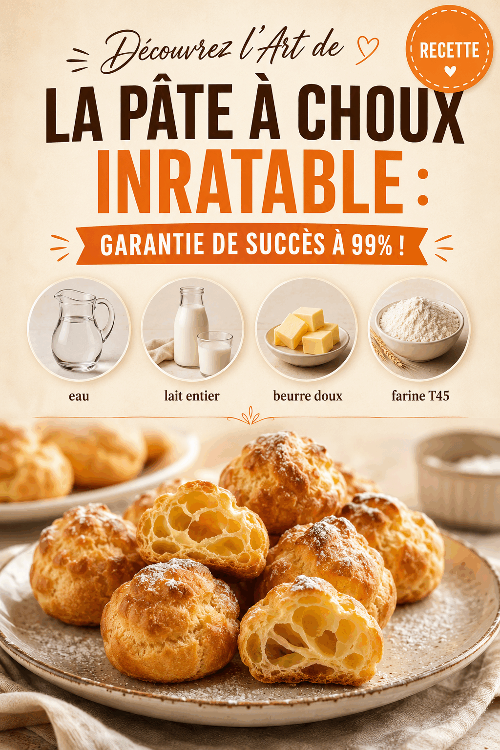 Découvrez l&rsquo;Art de la Pâte à Choux Inratable : Garantie de Succès à 99% !