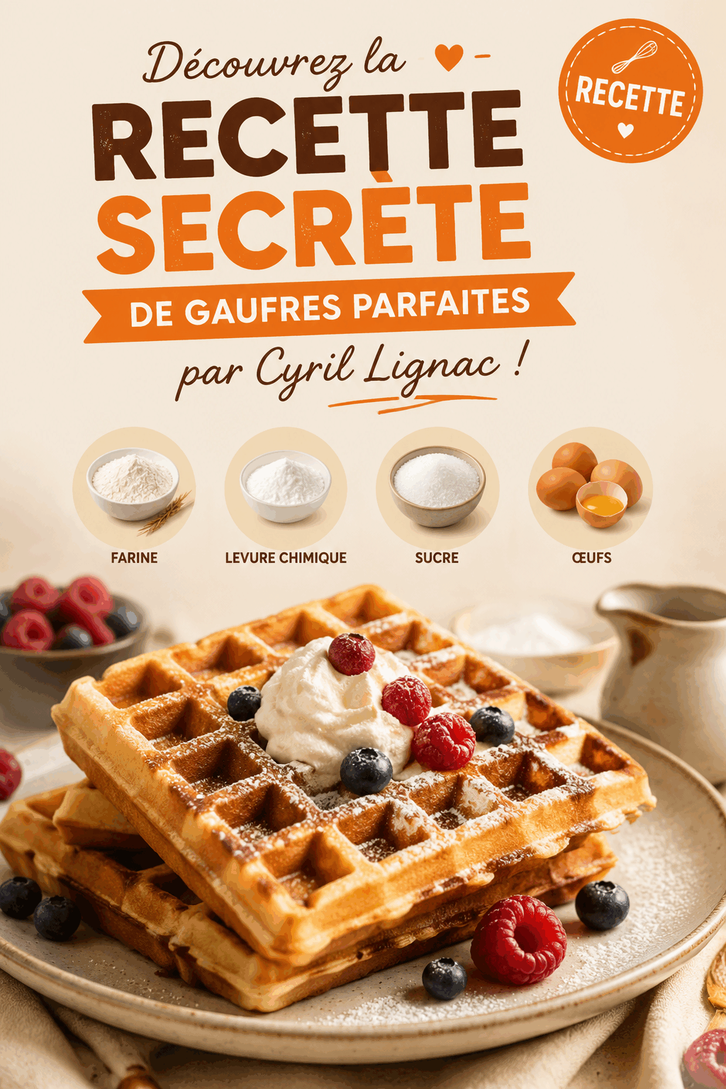 Découvrez la Recette Secrète de Gaufres Parfaites par Cyril Lignac !