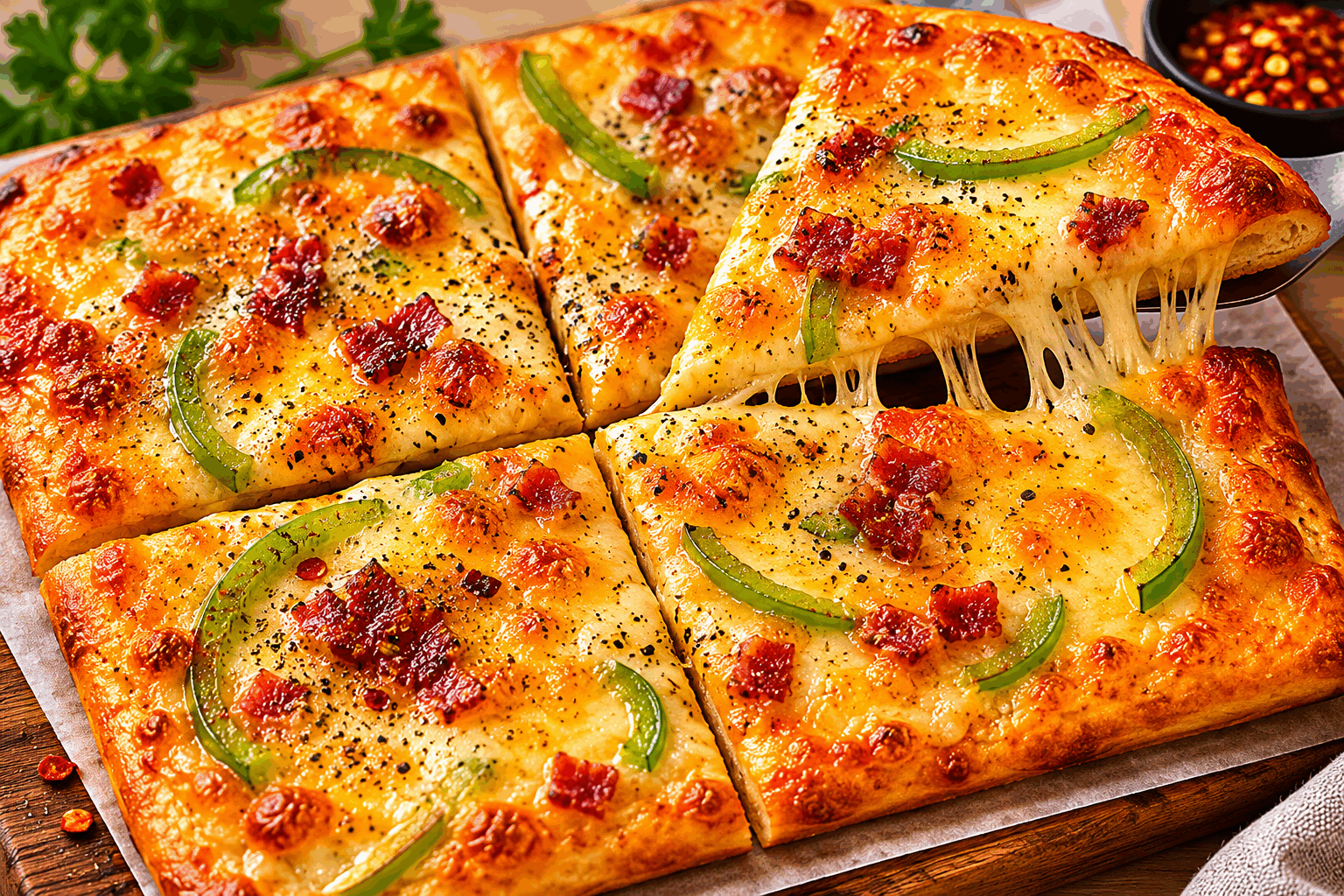 Scarpaccia aux courgettes Description La Scarpaccia est une spécialité toscane, un gâteau salé à base de légumes, ici revisité avec des courgettes fondantes et une pâte légère. Ce plat rustique se distingue par sa texture moelleuse et son goût délicatement parfumé aux herbes, parfait pour un apéritif ou une entrée gourmande. Prête en seulement 5 minutes de préparation, la Scarpaccia est idéale pour un repas simple et savoureux. Informations Temps de préparation : 5 minutes Temps de cuisson : 35 minutes Nombre de portions : 6 personnes Difficulté : Facile Ingrédients Pâte à base de farine 200 g de farine de blé 300 ml d'eau tiède 3 cuillères à soupe d'huile d'olive extra vierge 1 cuillère à café de sel 1/2 cuillère à café de poivre noir moulu 1 cuillère à soupe de romarin frais haché Garniture 2 courgettes moyennes (environ 400 g) 2 gousses d'ail écrasées Huile d'olive pour la cuisson Sel fin Parmesan râpé (optionnel) Préparation Préchauffe le four à 200°C (chaleur tournante de préférence). Lave les courgettes puis coupe-les en fines tranches à la mandoline ou au couteau. Dans un saladier, mélange la farine, le sel, le poivre et le romarin. Ajoute progressivement l'eau tiède et l'huile d'olive en fouettant pour obtenir une pâte fluide et homogène, sans grumeaux. Incorpore les courgettes tranchées et l’ail écrasé dans la pâte, mélange délicatement pour bien répartir. Huile légèrement un plat à gratin ou une plaque allant au four, puis verse la préparation en l’étalant uniformément sur une épaisseur d’environ 1 cm. Enfourne pour 30 à 35 minutes, jusqu’à ce que la surface soit dorée et la pâte bien cuite. À la sortie du four, saupoudre éventuellement de parmesan râpé pour plus de saveur. Laisse tiédir quelques minutes avant de découper en parts et servir. Astuces Pour une Scarpaccia encore plus moelleuse, laisse reposer la pâte 15 minutes avant d’ajouter les courgettes. Tu peux remplacer le romarin par du thym ou du basilic pour varier les arômes. Utilise des courgettes jeunes et fermes pour éviter que la pâte ne devienne trop humide. Conserve la Scarpaccia au réfrigérateur, bien emballée, et réchauffe-la au four pour retrouver son moelleux. Service Servez la Scarpaccia aux courgettes tiède ou à température ambiante en apéritif coupée en carrés, ou en entrée accompagnée d’une salade verte légèrement assaisonnée. Ce plat convivial est parfait pour un repas d’été ou une soirée entre amis, facile à préparer et toujours apprécié.
