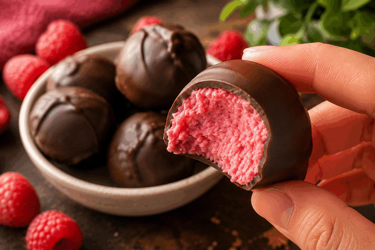 Délices glacés à la framboise en 5 minutes et sans sucre ajouté, un vrai régal ❄️🍓