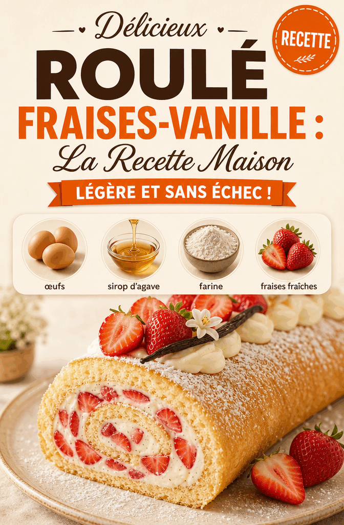 Délicieux Roulé Fraises-Vanille : La Recette Maison Légère et Sans Échec !