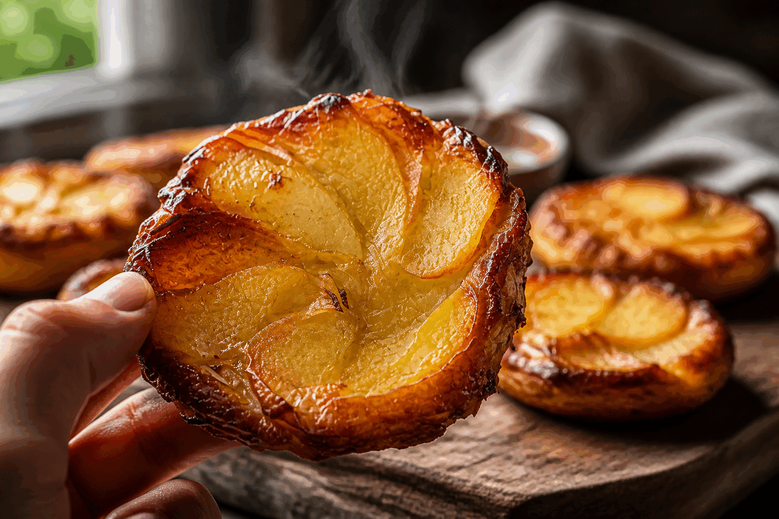 Des tartelettes tatin sans moule, prêtes en 10 minutes, le secret facile à adopter 🔥