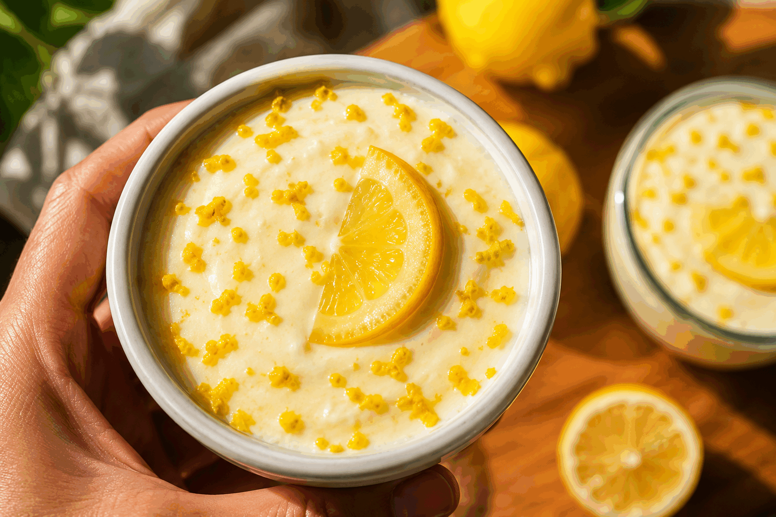 Dessert frais au citron sans cuisson et sans farine, prêt en 5 ingrédients seulement 🍋👌