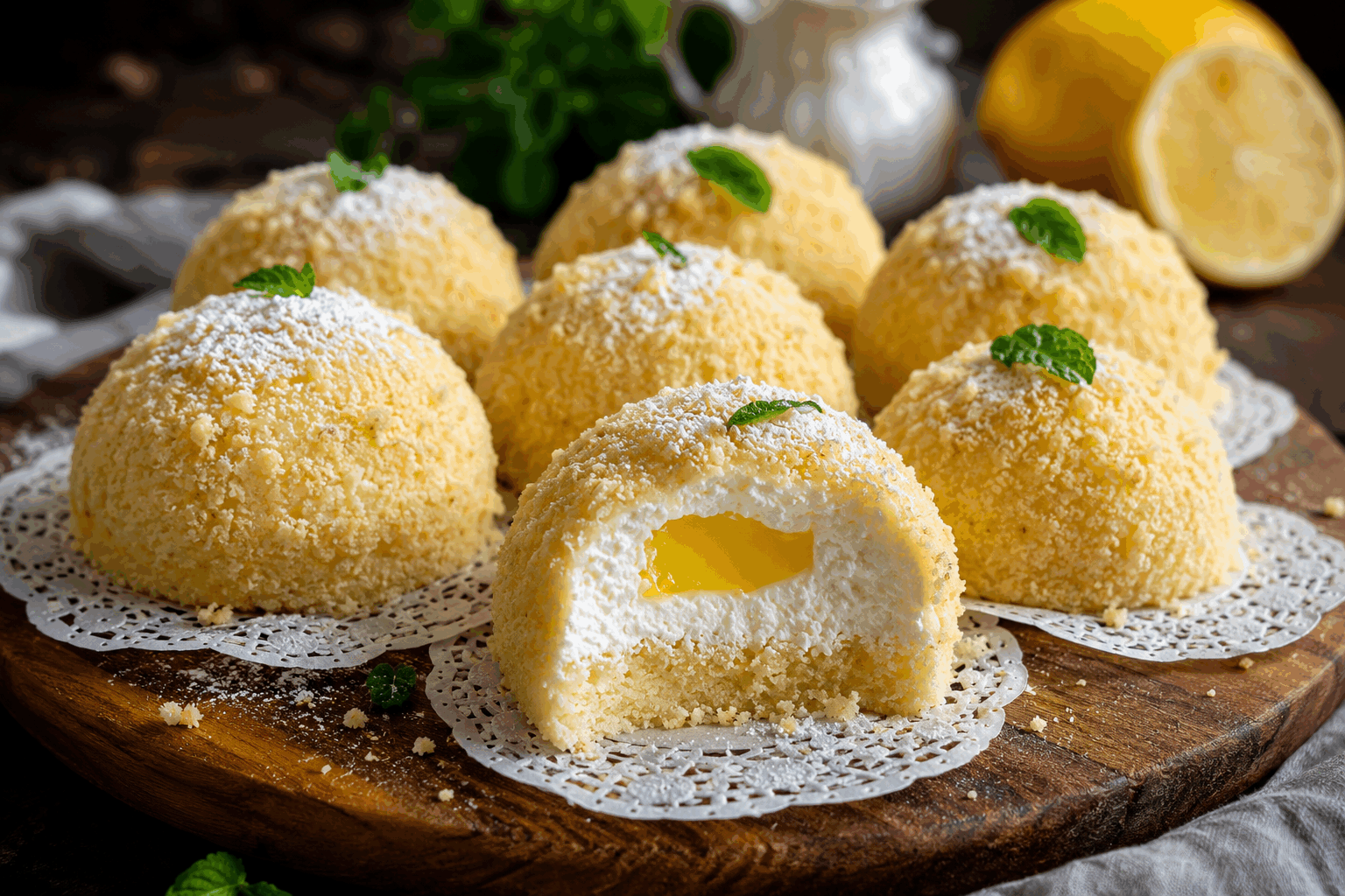 Dômes citron ultra faciles, prêts en 5 minutes pour fondre de plaisir 😍🍋 Description Ces dômes citron allient une légèreté et une douceur acidulée qui raviront vos papilles. Rapides à préparer, ils se composent d’une mousse citron fraîche et onctueuse, idéale pour un dessert express ou un goûter gourmand. Leur présentation élégante en forme de dôme apportera une touche sophistiquée à vos moments de dégustation. Informations Temps de préparation : 5 minutes Temps de cuisson : 0 minute Nombre de portions : 6 pièces Difficulté : Facile Ingrédients Pour la mousse citron 200 g de fromage blanc 100 ml de crème liquide entière très froide 80 g de sucre glace 2 citrons jaunes (jus et zeste) 2 feuilles de gélatine (environ 4 g) Pour la décoration Quelques zestes de citron Feuilles de menthe fraîche (facultatif) Préparation Fais ramollir les feuilles de gélatine dans un bol d'eau froide pendant 5 minutes. Dans un bol, mélange le fromage blanc avec le sucre glace, le jus et les zestes de citron jusqu'à obtenir une préparation homogène. Essore la gélatine et fais-la fondre 10 secondes au micro-ondes ou dans une petite casserole avec une cuillère à soupe d’eau. Incorpore-la immédiatement au mélange citron-fromage blanc. Monte la crème liquide bien froide en chantilly ferme à l’aide d’un batteur électrique. Incorpore délicatement la chantilly au mélange citronné à l’aide d’une maryse pour garder la légèreté de la mousse. Répartis la mousse dans des moules en silicone en forme de dômes ou des verrines, puis place au réfrigérateur pour au moins 2 heures pour que la mousse prenne bien. Démoule délicatement les dômes ou sers directement en verrine. Décore avec des zestes de citron et quelques feuilles de menthe selon votre goût. Astuces Utilise une crème entière très froide pour réussir facilement une chantilly ferme. Pour un goût plus intense, ajoute un peu de zestes de citron verts ou jaunes à la chantilly. Si vous êtes pressé, placez les dômes au congélateur 30 minutes avant de servir pour une texture encore plus fraîche. Privilégie des citrons bio pour utiliser les zestes sans risque. Service Servez ces dômes citron très frais, accompagnés éventuellement de quelques biscuits sablés ou d’un coulis de fruits rouges pour un contraste sucré-acidulé. Ce dessert léger est parfait pour clôturer un repas estival ou pour un goûter gourmand et rapide en toute occasion.