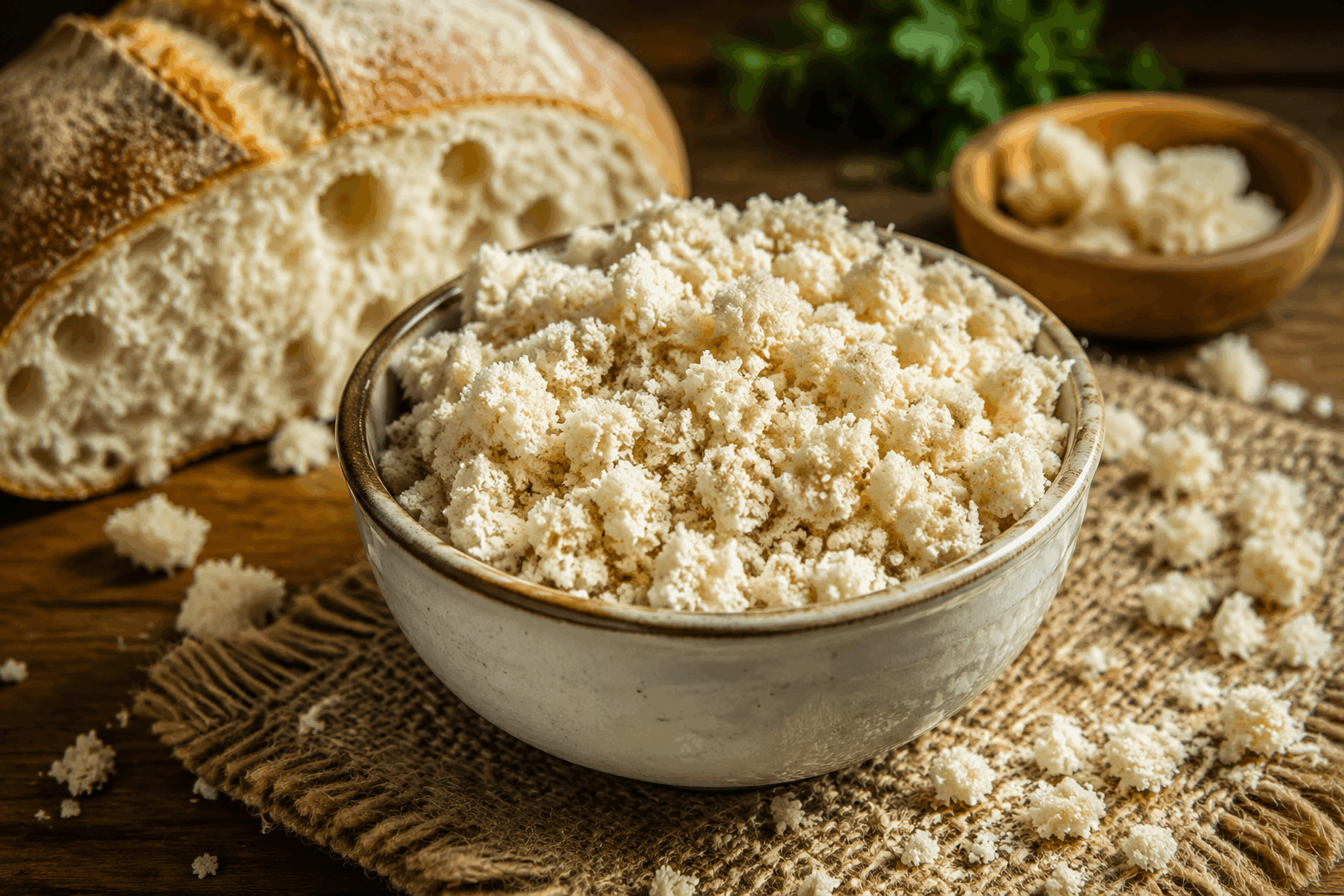 Faire sa chapelure Panko maison en 5 minutes, vous n’allez plus jamais l’acheter ! 🔥 Description La chapelure Panko est une chapelure japonaise légère et croustillante, idéale pour apporter du croquant à vos plats frits ou gratinés. Facile et rapide à préparer, cette recette maison vous fera économiser tout en garantissant fraîcheur et texture incomparable. Parfaite pour les crustacés, les légumes panés ou les viandes croustillantes, elle conviendra à toutes vos envies gourmandes. Informations Temps de préparation : 5 minutes Temps de cuisson : 10 minutes (pour sécher le pain) Nombre de portions : Environ 150 g de chapelure Difficulté : Facile Ingrédients Ingrédients pour la chapelure Panko 150 g de pain de mie blanc sans croûte 1 cuillère à soupe d’huile neutre (facultatif, pour un rendu plus doré) 1 pincée de sel (optionnel) Préparation Préchauffe le four à 150°C (chaleur tournante si possible). Retire la croûte du pain de mie pour obtenir une chapelure plus fine et homogène, comme dans la tradition du Panko. Coupe ou déchire le pain en gros morceaux. Mixe le pain rapidement dans un robot culinaire par pulsations courtes pour obtenir de grosses miettes irrégulières, typiques de la chapelure Panko. Veille à ne pas trop mixer, la chapelure doit rester légère et aérée. Étale la chapelure en une couche uniforme sur une plaque de cuisson recouverte de papier sulfurisé. Sèche la chapelure au four pendant 8 à 10 minutes, en la retournant à mi-cuisson, pour éliminer l’humidité sans la faire brunir. Laisse refroidir complètement avant de l’utiliser ou de la conserver dans un récipient hermétique. Si tu veux une chapelure plus dorée, mélange-la à une cuillère à soupe d’huile neutre avant de l’étaler au four. Astuces Utilise du pain de mie blanc pour un résultat très léger, ou du pain blanc classique pour une chapelure plus rustique. Ne mixe pas trop longtemps pour garder la texture aérée caractéristique du Panko. Conserve la chapelure dans un bocal fermé à l’abri de l’humidité pour la garder croustillante plusieurs semaines. Pour varier, ajoute des herbes sèches ou des épices dans la chapelure avant la cuisson au four. Service Utilise cette chapelure Panko maison pour paner des crevettes, du poulet, des légumes ou pour faire gratiner tes plats préférés. Elle apportera un croustillant incomparable qui séduira toute la famille, parfaite pour des repas conviviaux et gourmands.