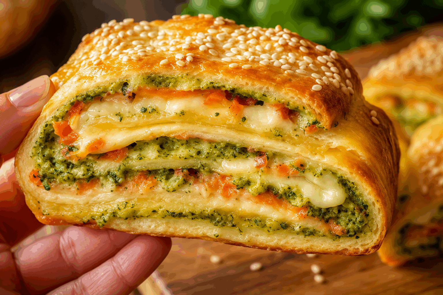 Feuilletés au saumon et brocoli : 5 ingrédients, 15 minutes, fondant garanti 😍 Description Ces feuilletés allient la légèreté d’une pâte croustillante à la douceur du saumon et la fraîcheur du brocoli. Leur garniture fondante et savoureuse en fait une recette simple et rapide, parfaite pour un apéritif gourmand ou un repas léger réussi. Informations Temps de préparation : 10 minutes Temps de cuisson : 15 minutes Nombre de portions : 4 pièces Difficulté : Facile Ingrédients Pour les feuilletés 1 pâte feuilletée rectangulaire (environ 230 g) 150 g de saumon frais 100 g de brocoli frais 100 g de crème fraîche épaisse 1 jaune d'œuf (pour la dorure) Sel et poivre Préparation Préchauffe le four à 200°C (chaleur tournante de préférence). Coupe le brocoli en petits bouquets, puis fais-les blanchir 3 minutes dans de l'eau bouillante salée. Égoutte et réserve. Coupe le saumon en petits dés. Dans un bol, mélange le saumon, le brocoli et la crème fraîche. Sale légèrement, poivre selon ton goût. Déroule la pâte feuilletée et découpe-la en 4 rectangles égaux. Répartis la garniture au centre de chaque rectangle en une couche uniforme, en veillant à ne pas dépasser les bords. Replie chaque rectangle en deux pour former un feuilleté, puis presse les bords avec une fourchette pour bien les sceller. Dore la surface des feuilletés avec le jaune d'œuf à l’aide d’un pinceau pour obtenir une belle couleur dorée à la cuisson. Dispose les feuilletés sur une plaque recouverte de papier cuisson et enfourne pour 15 minutes, jusqu’à ce que la pâte soit bien dorée et gonflée. Astuces Pour un goût plus intense, ajoute quelques brins d’aneth frais à la garniture. Si tu préfères, remplace la crème fraîche par du fromage frais type ricotta ou mascarpone pour encore plus de fondant. Veille à bien sceller les bords pour éviter que la garniture ne s’échappe à la cuisson. Tu peux congeler les feuilletés crus, puis les cuire directement au four en ajoutant 2-3 minutes au temps de cuisson. Service Sers ces feuilletés chauds ou tièdes en entrée ou à l’apéritif, accompagnés d’une salade verte croquante ou d’une sauce citronnée. Leur préparation rapide et leur goût fondant raviront tes convives en toute simplicité.
