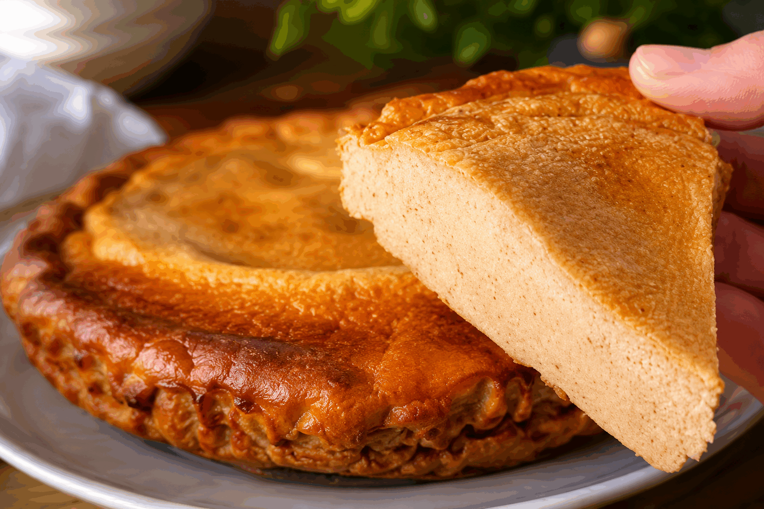 Flan de cacahuètes sans farine ni gluten, prêt en 5 minutes 👌 un délice léger et rapide Description Ce flan de cacahuètes est une gourmandise légère et sans gluten, parfaite pour une pause sucrée rapide. Sa texture douce et fondante révèle tout le goût délicat des cacahuètes sans alourdir grâce à l'absence de farine. Idéal pour un dessert express ou un goûter savoureux. Informations Temps de préparation : 5 minutes Temps de cuisson : 20 minutes Nombre de portions : 4 Difficulté : Facile Ingrédients Pour le flan 200 ml de lait entier (ou lait végétal pour une version vegan) 3 œufs 100 g de purée de cacahuètes naturelle (non sucrée de préférence) 50 g de sucre de canne 1 cuillère à café d’extrait de vanille 1 pincée de sel 1 cuillère à soupe de fécule de maïs (optionnelle, pour plus de tenue, sans gluten) Préparation Préchauffe le four à 160°C (chaleur traditionnelle ou 150°C chaleur tournante). Dans un saladier, bats les œufs avec le sucre et la pincée de sel jusqu’à ce que le mélange devienne légèrement mousseux. Ajoute la purée de cacahuètes et l’extrait de vanille, mélange bien pour obtenir une préparation homogène. Incorpore doucement le lait, puis si tu souhaites un flan plus ferme, ajoute la fécule de maïs tamisée. Mélange jusqu’à parfaite homogénéité. Verse la préparation dans des ramequins individuels ou un moule à cake légèrement huilé. Place-les dans un bain-marie (un plat rempli d’eau chaude jusqu’à mi-hauteur des moules) pour une cuisson douce et homogène. Enfourne et laisse cuire 18 à 20 minutes, jusqu’à ce que le flan soit pris mais encore légèrement tremblotant au centre. Laisse refroidir à température ambiante, puis place au réfrigérateur au moins 1 heure avant de déguster pour que la texture se raffermisse. Astuces Choisis une purée de cacahuètes non salée et sans additifs pour préserver toute la saveur naturelle. Si tu préfères une texture ultra douce, mixe la préparation après mélange pour éliminer toute granulosité. Pour un goût plus intense, torréfie légèrement les cacahuètes avant de les réduire en purée maison. Tu peux remplacer le sucre par du sirop d’érable ou du miel pour une variante plus naturelle et fondante. Service Servez ce flan bien frais, accompagné d’un filet de caramel au beurre salé ou d’une cuillère de confiture maison. Il s’accorde également très bien avec des fruits frais comme les framboises ou une salade d’agrumes pour un contraste acidulé. Parfait pour un dessert rapide et gourmand ou un goûter sain et sans gluten.
