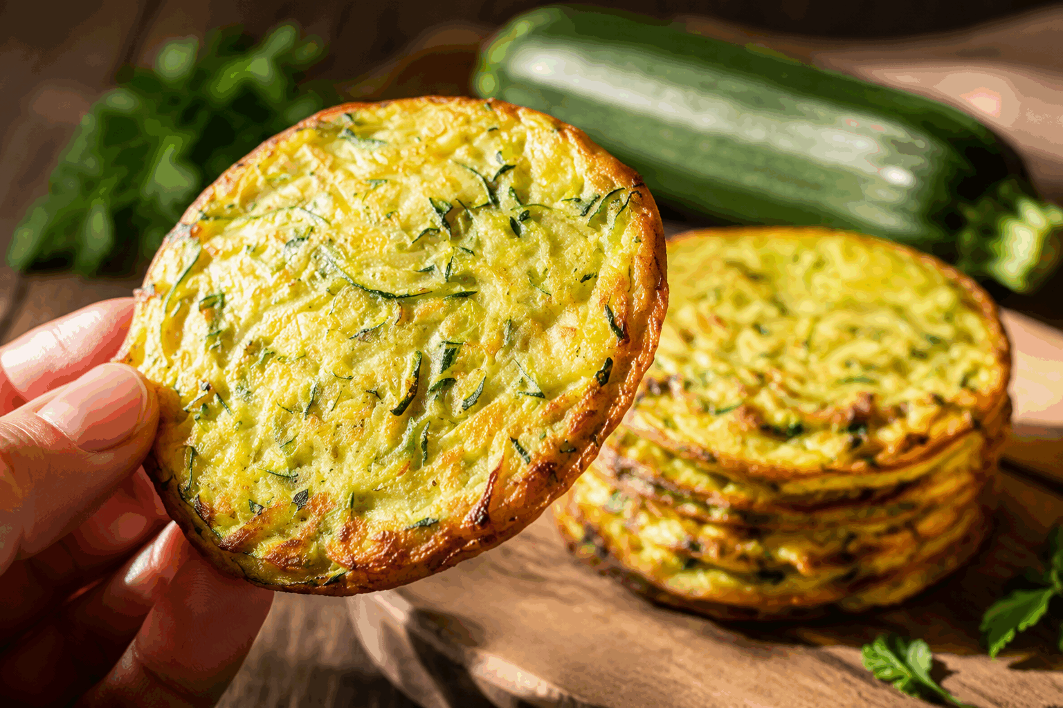 Galettes de courgettes sans farine ni œufs, prêtes en 10 minutes et délicieuses 😍 Description Ces galettes légères et savoureuses révèlent toute la douceur des courgettes, relevées d'un soupçon d'épices et d'herbes fraîches. Sans farine ni œufs, elles sont idéales pour les intolérants ou ceux qui cherchent une recette rapide et saine. Parfaites en entrée, en accompagnement ou pour un apéritif gourmand et healthy. Informations Temps de préparation : 5 minutes Temps de cuisson : 5 minutes Nombre de portions : 4 personnes (environ 8 galettes) Difficulté : Facile Ingrédients Pour les galettes 500 g de courgettes 50 g de fécule de maïs (Maïzena) 2 cuillères à soupe de graines de lin moulues 2 cuillères à soupe d’eau tiède 1 gousse d’ail hachée finement 1 petit oignon ou 2 échalotes finement ciselés 2 cuillères à soupe de parmesan râpé (optionnel pour le goût) Sel et poivre noir du moulin Herbes fraîches (persil ou ciboulette) – 2 cuillères à soupe Huile d’olive pour la cuisson Préparation Lave les courgettes puis râpe-les finement sans les peler. Dépose la râpure dans une passoire, sale légèrement et laisse dégorger 5 minutes pour éliminer l’excès d’eau. Pendant ce temps, mélange dans un petit bol les graines de lin moulues avec l’eau tiède. Laisse reposer 2-3 minutes pour obtenir un gel qui remplacera l'œuf. Appuie fermement sur les courgettes râpées dans la passoire pour extraire un maximum d’eau, puis transfère-les dans un saladier. Ajoute l’oignon ou les échalotes, l’ail haché, le parmesan, le mélange graines de lin/eau, la fécule, les herbes, du sel et du poivre. Mélange bien jusqu’à obtenir une préparation homogène mais assez épaisse. La fécule et les graines de lin agissent comme liant. Fais chauffer une poêle antiadhésive avec un filet d’huile d’olive à feu moyen. Dépose des petites cuillerées de pâte et aplatis-les légèrement pour former des galettes. Laisse cuire environ 2 à 3 minutes par face, jusqu’à ce qu’elles soient bien dorées et croustillantes. Retourne-les délicatement avec une spatule. Égoutte sur du papier absorbant si besoin et sers immédiatement pour profiter de leur texture moelleuse et leur saveur fraîche. Astuces Pour encore plus de légèreté, n’hésite pas à bien éponger les courgettes pour éviter que les galettes soient trop humides. Tu peux remplacer la fécule de maïs par de la farine de pois chiches pour une version sans gluten et plus protéinée. Si tu n’as pas de graines de lin, utilise une cuillère à soupe de purée d’oléagineux (amande ou noisette) diluée dans un peu d’eau, elle jouera un rôle liant. Ajoute des épices comme du cumin ou du curry en poudre pour varier les saveurs et apporter un petit coup de pep’s. Service Serre ces galettes tièdes avec une salade verte croquante et une sauce au yaourt citronnée. Elles conviennent aussi parfaitement en apéritif accompagnées d’une sauce tomate épicée ou d’un guacamole frais. Un régal sain et rapide à partager en toute simplicité !