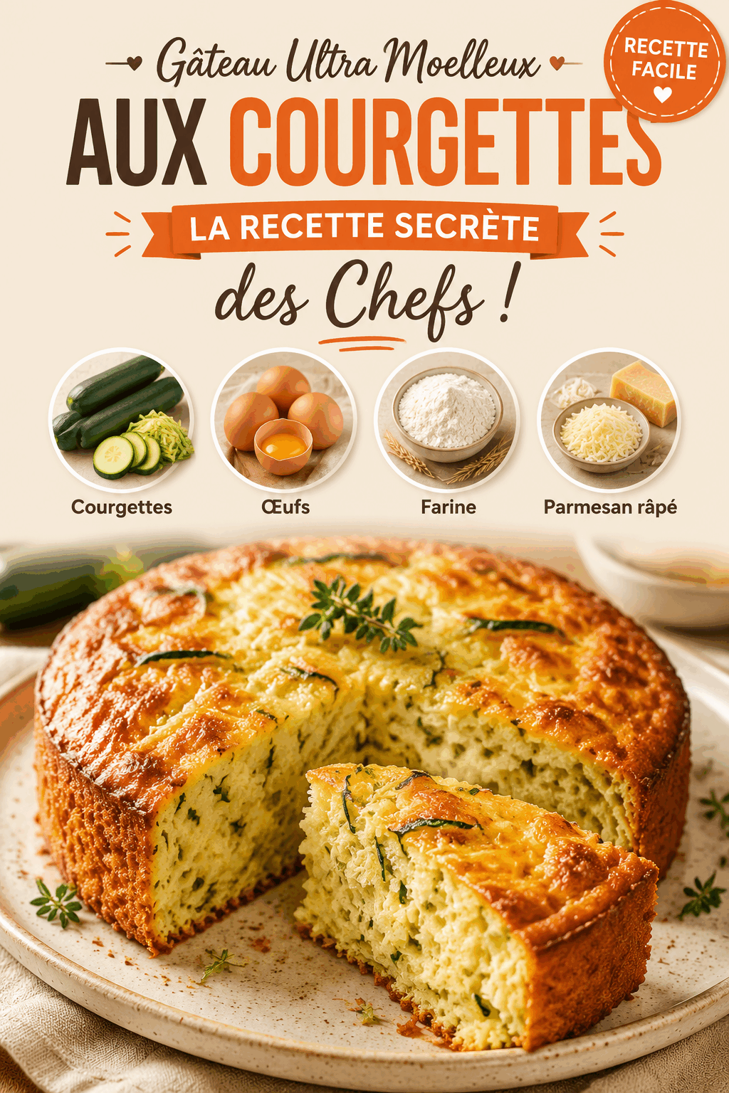 Gâteau Ultra Moelleux aux Courgettes : La Recette Secrète des Chefs !
