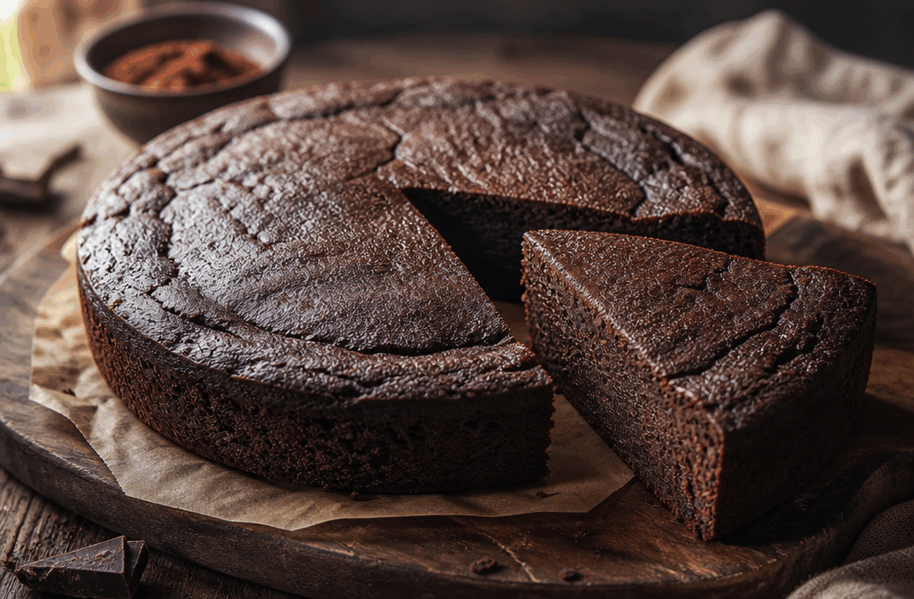 Gâteau au chocolat sans farine ni œufs : 2 ingrédients, 5 minutes et c’est prêt ! 🔥 Description Ce gâteau au chocolat ultra-simple est parfait pour les envies gourmandes sans complications. Sa texture fondante et son goût intense en cacao séduisent tous les amateurs de chocolat, même sans farine ni œufs. Idéal pour un dessert express ou une pause sucrée improvisée. Informations Temps de préparation : 5 minutes Temps de cuisson : 20 minutes Nombre de portions : 6 personnes Difficulté : Facile Ingrédients Pour le gâteau 200 g de chocolat noir à pâtisser (minimum 70% de cacao) 300 g de purée de pois chiches (égouttée et rincée) Préparation Préchauffe le four à 180°C (chaleur tournante de préférence). Fais fondre le chocolat noir au bain-marie ou au micro-ondes par tranches de 30 secondes en remuant entre chaque fois pour éviter qu'il ne brûle. Dans un saladier, verse la purée de pois chiches. Fouette-la légèrement pour l’assouplir. Ajoute le chocolat fondu aux pois chiches et mélange délicatement à l’aide d’une spatule jusqu’à obtenir une pâte lisse et homogène. Verse la préparation dans un moule à cake ou un moule rond préalablement huilé ou recouvert de papier cuisson. Enfourne pendant environ 20 minutes. Le gâteau doit être cuit à l’extérieur mais légèrement fondant à l’intérieur. Laisse refroidir avant de démouler pour éviter qu'il ne se casse. Astuces Utilise une purée de pois chiches maison pour un goût plus frais et moins salé. Pour un goût encore plus gourmand, ajoute une cuillère à café d’extrait de vanille dans la préparation. Tu peux saupoudrer le gâteau de cacao en poudre ou de sucre glace avant de servir. Conserve le gâteau au réfrigérateur dans une boite hermétique pour garder sa texture fondante. Service Serre ce gâteau au chocolat nature ou accompagné d’une boule de glace vanille ou de crème fouettée végétale pour un dessert léger et gourmand. Parfait pour un goûter rapide, une fin de repas improvisée ou pour impressionner sans effort tes invités.