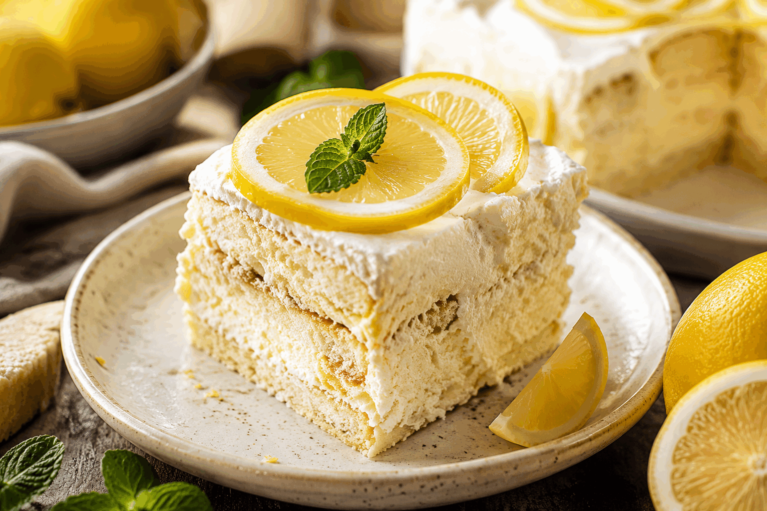 Gâteau au citron sans cuisson, 4 ingrédients et 5 minutes top chrono ✨ Description Ce gâteau au citron sans cuisson est une recette simple et rapide qui allie fraîcheur et douceur. Avec seulement quatre ingrédients, il offre un équilibre parfait entre l’acidité délicate du citron et la douceur crémeuse, idéal pour une pause gourmande en toute légèreté. Parfait pour les chaudes journées d’été ou comme dessert express après un repas. Informations Temps de préparation : 5 minutes Temps de cuisson : 0 minute Nombre de portions : 6 personnes Difficulté : Facile Ingrédients Pour le gâteau 200 g de biscuits type petits-beurre ou sablés 250 g de fromage frais type mascarpone ou cream cheese 100 ml de jus de citron fraîchement pressé 80 g de sucre glace Préparation Émiette finement les biscuits dans un saladier afin d’obtenir une texture sableuse. Dans un autre récipient, mélange vigoureusement le fromage frais avec le sucre glace jusqu’à obtenir une consistance lisse et homogène. Ajoute le jus de citron progressivement dans le mélange fromage-sucre, tout en remuant pour que le tout devienne crémeux et légèrement épais. Incorpore délicatement les miettes de biscuits au mélange crémeux, en réservant une petite quantité pour la décoration finale. Verse la préparation dans un moule ou un cercle à pâtisserie en pressant légèrement pour bien tasser. Réfrigère au minimum 2 heures afin que le gâteau prenne bien (la texture sera ferme sans cuisson). Avant de servir, saupoudre avec les miettes réservées pour ajouter du croquant et décorer éventuellement avec quelques zestes de citron. Astuces Utilise des biscuits secs et croquants pour que la texture reste agréable après repos. Si tu n’a pas de fromage frais, remplace-le par un yaourt grec épais pour une version plus légère. Pour un goût encore plus citronné, ajoute le zeste finement râpé d’un citron dans la préparation. Ce gâteau se conserve bien au réfrigérateur jusqu’à 48 heures, couvre-le d’un film alimentaire pour éviter qu’il absorbe les odeurs. Service Serre ce gâteau au citron bien frais, accompagné d’un coulis de fruits rouges ou d’une salade de fruits de saison pour encore plus de fraîcheur. Il est parfait comme dessert léger après un repas copieux ou lors d’un goûter convivial entre amis.