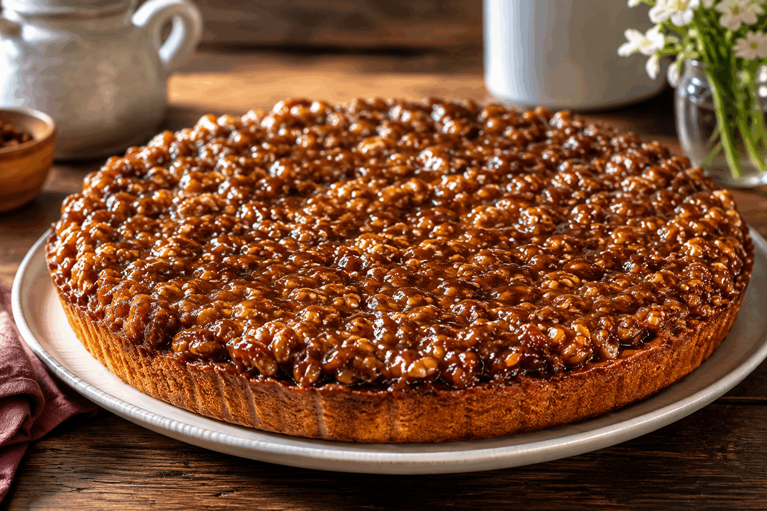 Gâteau moelleux à la poire en 5 minutes, un dessert simple qui fait fondre 😍 Description Ce gâteau moelleux à la poire est un dessert rapide et facile à réaliser qui séduit par sa texture légère et fondante. Sa douceur fruitée associée à la saveur délicate de la poire en fait un incontournable pour un goûter improvisé ou un dessert doux après un repas. Parfait pour les amateurs de simplicité sans compromettre le goût, ce gâteau se prépare en seulement 5 minutes avant la cuisson. Informations Temps de préparation : 5 minutes Temps de cuisson : 30 minutes Nombre de portions : 6 parts Difficulté : Facile Ingrédients Pour le gâteau 150 g de farine 100 g de sucre 1 sachet de levure chimique (environ 10 g) 2 œufs 100 ml de lait 50 ml d'huile végétale neutre 1 pincée de sel Pour la garniture 2 poires mûres 1 cuillère à café de cannelle en poudre (facultatif) Quelques gouttes de jus de citron Préparation Préchauffe ton four à 180°C (chaleur statique). Dans un grand saladier, tamise la farine avec la levure chimique et ajoute le sucre ainsi que la pincée de sel. Dans un autre bol, bats les œufs avec le lait et l'huile jusqu'à obtenir un mélange homogène. Verse le mélange liquide dans le saladier contenant les ingrédients secs. Mélange rapidement à l’aide d’un fouet pour éviter les grumeaux, sans trop insister pour ne pas rendre la pâte élastique. Pèle les poires, coupe-les en petits dés, puis arrose-les d’un peu de jus de citron pour éviter qu’elles noircissent. Ajoute-les à la pâte, ainsi que la cannelle si tu l’utilises, puis incorpore délicatement à la préparation. Verse la pâte dans un moule préalablement beurré ou chemisé de papier cuisson. Enfourne pour 30 minutes. Vérifie la cuisson en plantant la lame d’un couteau : elle doit ressortir sèche. Laisse tiédir quelques minutes avant de démouler pour conserver tout le moelleux. Astuces Choisis des poires bien mûres mais fermes pour qu’elles tiennent à la cuisson sans se transformer en purée. Pour un goût plus gourmand, ajoute quelques éclats de noix ou une pincée de vanille dans la pâte. Si tu manques de temps, tu peux remplacer le lait par du lait fermenté (type lait ribot) pour un gâteau encore plus tendre. Conserve ce gâteau dans une boîte hermétique à température ambiante pendant 2 jours, ou au réfrigérateur pour prolonger sa fraîcheur. Service Ce gâteau moelleux à la poire est délicieux servi tiède ou froid, accompagné d’un filet de crème fraîche ou d’une boule de glace vanille pour un dessert gourmand. Il s’adapte parfaitement à un goûter convivial ou à un dessert de dernière minute, séduisant petits et grands avec sa simplicité et sa douceur.