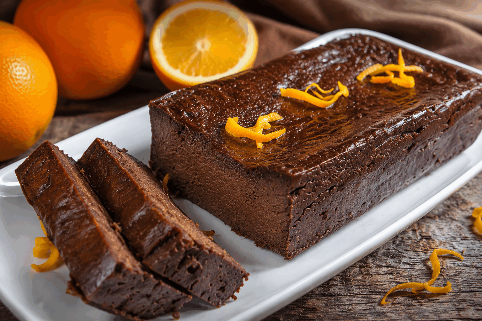 Gâteau moelleux sans farine ni sucre, prêt en 5 minutes avec jus d’orange et chocolat ✨