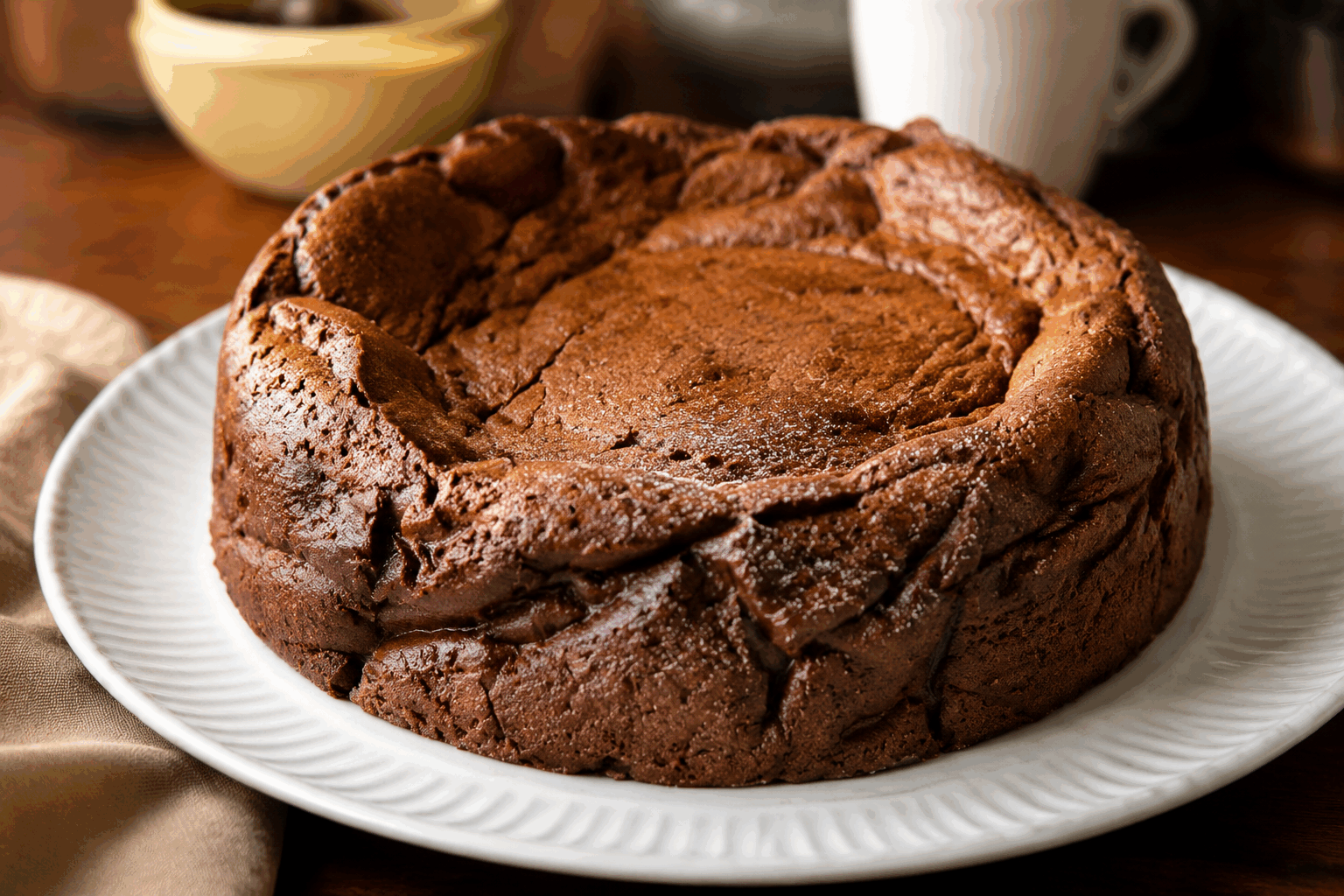Gâteau mousse au chocolat sans farine ni sucre, 3 ingrédients pour un dessert léger et fondant 🍫👌 Description Ce gâteau mousse au chocolat est un dessert léger, fondant et incroyablement gourmand, réalisé sans farine ni sucre ajouté. Composé de seulement trois ingrédients simples, il séduit par sa texture aérienne et son goût intense de cacao, idéal pour une fin de repas légère ou une pause gourmande saine. Informations Temps de préparation : 15 minutes Temps de cuisson : 10 minutes Nombre de portions : 6 personnes Difficulté : Facile Ingrédients Pour le gâteau mousse 180 g de chocolat noir à 70% minimum 3 œufs moyens (blancs et jaunes séparés) 1 pincée de sel Préparation Préchauffe le four à 160°C (chaleur tournante de préférence). Casse le chocolat en morceaux et fais-le fondre doucement au bain-marie ou au micro-ondes par tranches de 30 secondes, en remuant entre chaque fois, jusqu’à obtenir un chocolat lisse et brillant. Sépare les blancs des jaunes d’œufs. Ajoute les jaunes un à un dans le chocolat tiède tout en mélangeant vivement pour bien les incorporer. Monte les blancs en neige ferme avec une pincée de sel, jusqu’à ce qu’ils forment des pics bien rigides. Incorpore délicatement un tiers des blancs en neige au mélange chocolat/jaunes en soulevant la masse avec une spatule pour ne pas casser les blancs. Ajoute ensuite le reste des blancs en deux fois, en mélangeant doucement et régulièrement pour garder la texture aérienne. Verse la préparation dans un moule à manqué ou un cercle de 20 cm de diamètre, préalablement beurré ou chemisé de papier sulfurisé. Enfourne pour 8 à 10 minutes : le gâteau doit être cuit sur les bords mais bien fondant à cœur. Laisse refroidir à température ambiante puis place le gâteau au réfrigérateur pendant au moins 2 heures avant de déguster pour favoriser la tenue de la mousse. Astuces Utilise un chocolat noir de qualité à haute teneur en cacao pour un goût corsé et moins sucré naturellement. Monte bien les blancs en neige, mais évite de trop les travailler lors de l’incorporation pour conserver la légèreté. Si tu souhaites adoucir légèrement, accompagne ce gâteau d’un coulis de fruits rouges sans sucre ajouté ou d’une crème fouettée non sucrée. Pour un gâteau encore plus léger, veille à ne pas trop cuire afin que la texture reste fondante et mousseuse. Service Servez ce gâteau mousse au chocolat bien frais, découpé en parts généreuses, accompagné éventuellement d’un coulis de framboises ou d’une poignée de fruits rouges frais pour contraster avec l’intensité du chocolat. Parfait pour un dessert raffiné après un dîner ou comme gourmandise saine lors d’une pause sucrée.