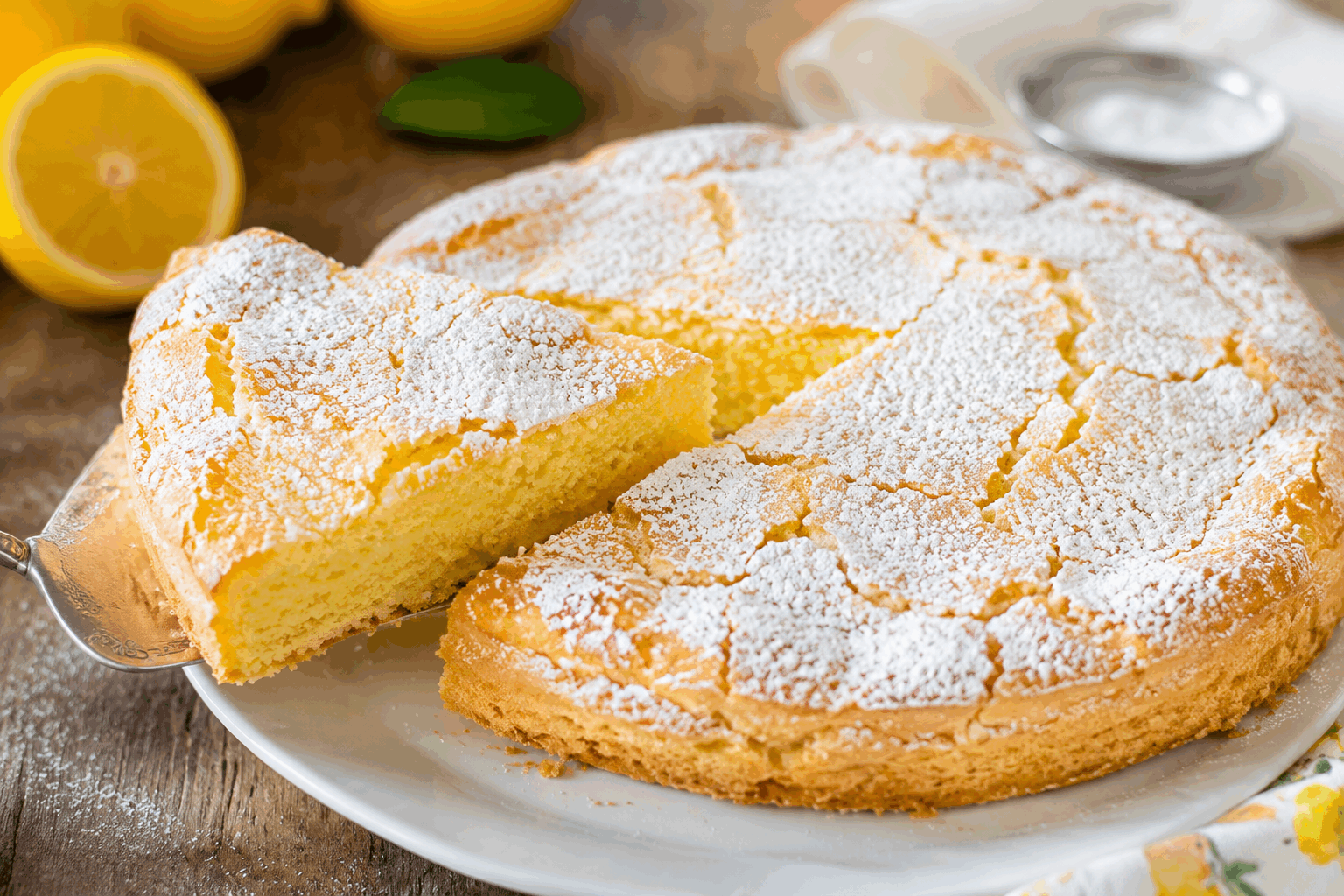 Gâteau sicilien fondant sans gluten, 4 ingrédients simples et un zeste de citron 🍋