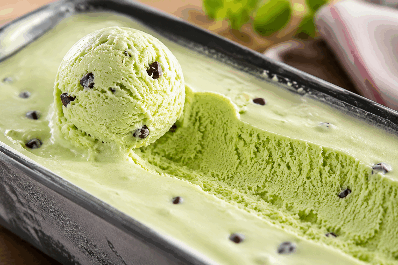 Glace crémeuse à la menthe et chocolat, prête en 5 minutes pour l’été parfait 🍨✨