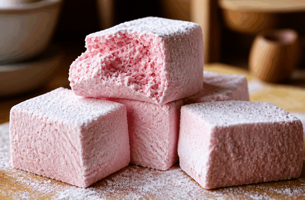 Guimauve fruitée sans sucre en 2 ingrédients, prête en 5 minutes seulement ✨ Description Cette guimauve fruitée sans sucre est une douceur légère et moelleuse, parfaite pour ceux qui souhaitent un dessert gourmand sans culpabilité. À base d'ingrédients naturels, elle se prépare en un temps record, idéale pour une petite collation saine ou une touche sucrée rapide. Son goût frais et fruité ravira petits et grands lors d’un goûter ou d’une pause sucrée. Informations Temps de préparation : 5 minutes Temps de cuisson : 0 minute Nombre de portions : 6 pièces Difficulté : Facile Ingrédients Base fruitée 200 g de purée de fruits rouges (fraise, framboise, ou un mélange) 10 g de gélatine en poudre (ou 6 feuilles de gélatine) Sucrant naturel 2 cuillères à soupe de sirop d’agave (facultatif pour + de douceur sans sucre raffiné) Préparation Réhydrate la gélatine en poudre dans 3 cuillères à soupe d’eau froide pendant 5 minutes ou fais tremper les feuilles de gélatine dans un bol d’eau froide. Chauffe doucement la purée de fruits dans une casserole à feu doux, sans la faire bouillir. Incorpore le sirop d’agave à la purée de fruits tiède, puis ajoute la gélatine essorée. Mélange bien jusqu’à dissolution complète. Verse la préparation dans des moules en silicone ou un plat recouvert de papier cuisson, en lissant la surface. Laisse prendre au réfrigérateur pendant 3 heures minimum jusqu’à ce que la guimauve soit ferme et facile à découper. Démoule délicatement ou coupe en carrés à l’aide d’un couteau humide pour éviter que ça colle. Astuces Utilise toujours une purée de fruits bien lisse pour une texture homogène. Pour une version vegan, remplace la gélatine par de l’agar-agar (1 g), que tu feras bouillir avec la purée de fruits durant 2 minutes. Si tu n’aimes pas le sirop d’agave, remplace-le par un peu de miel liquide ou un édulcorant naturel. Conserve les guimauves au réfrigérateur dans une boîte hermétique pour préserver leur fraîcheur. Service Servez ces guimauves fruitées lors d’un goûter sain, accompagnées d’une infusion ou d’un yaourt nature. Elles feront aussi une jolie gourmandise à offrir ou à poser sur un buffet sucré d’une fête estivale. Leur fraîcheur fruitée et leur légèreté plairont particulièrement par temps chaud.