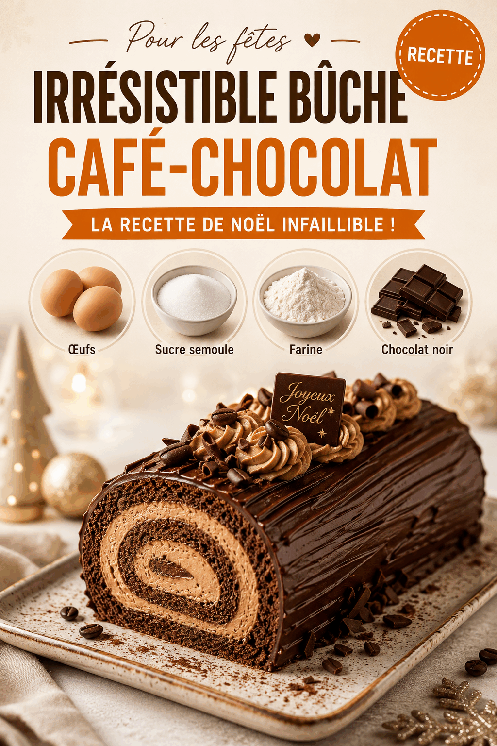 Irrésistible Bûche Café-Chocolat : La Recette de Noël Infaillible !
