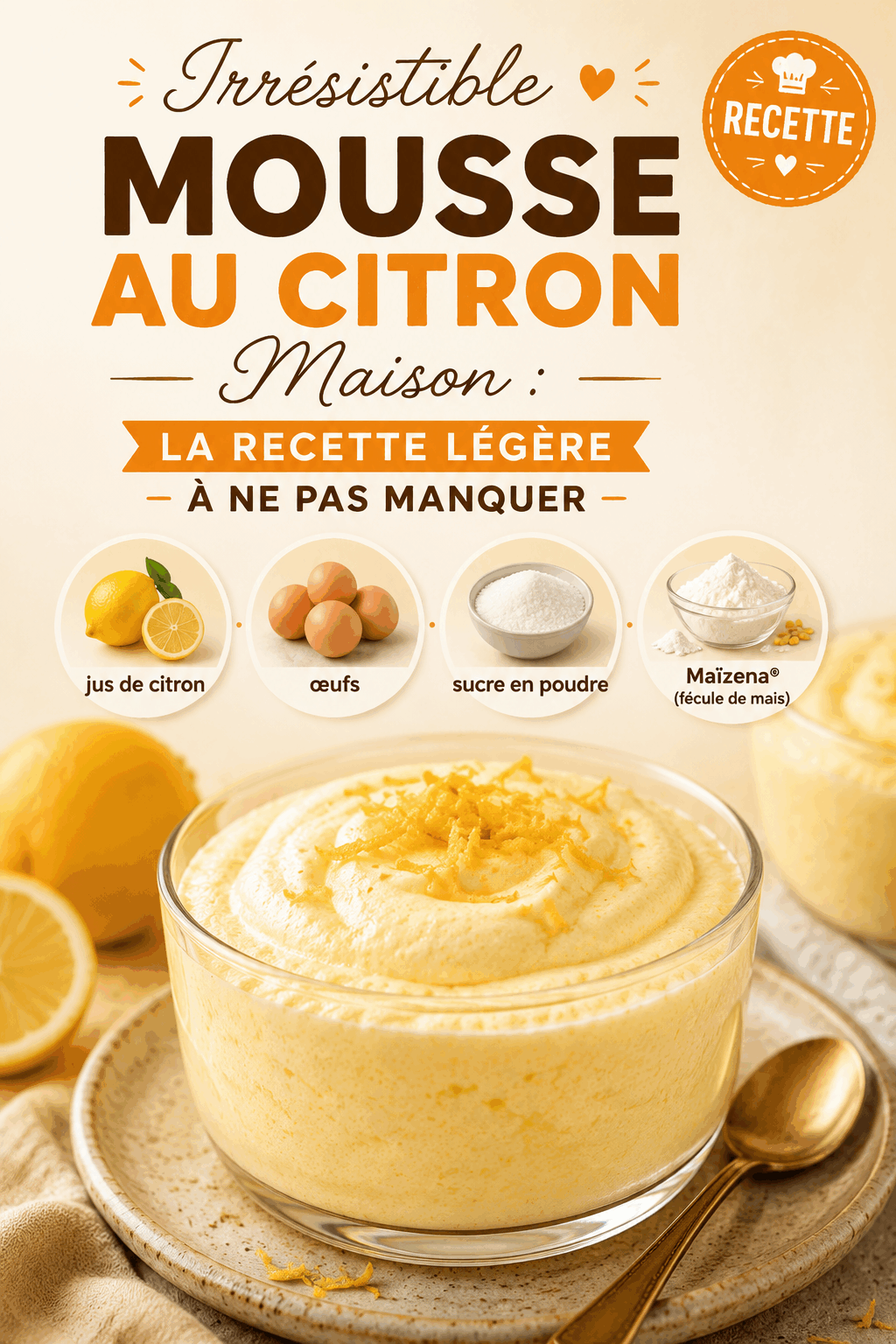 Irrésistible Mousse au Citron Maison : La Recette Légère à Ne Pas Manquer