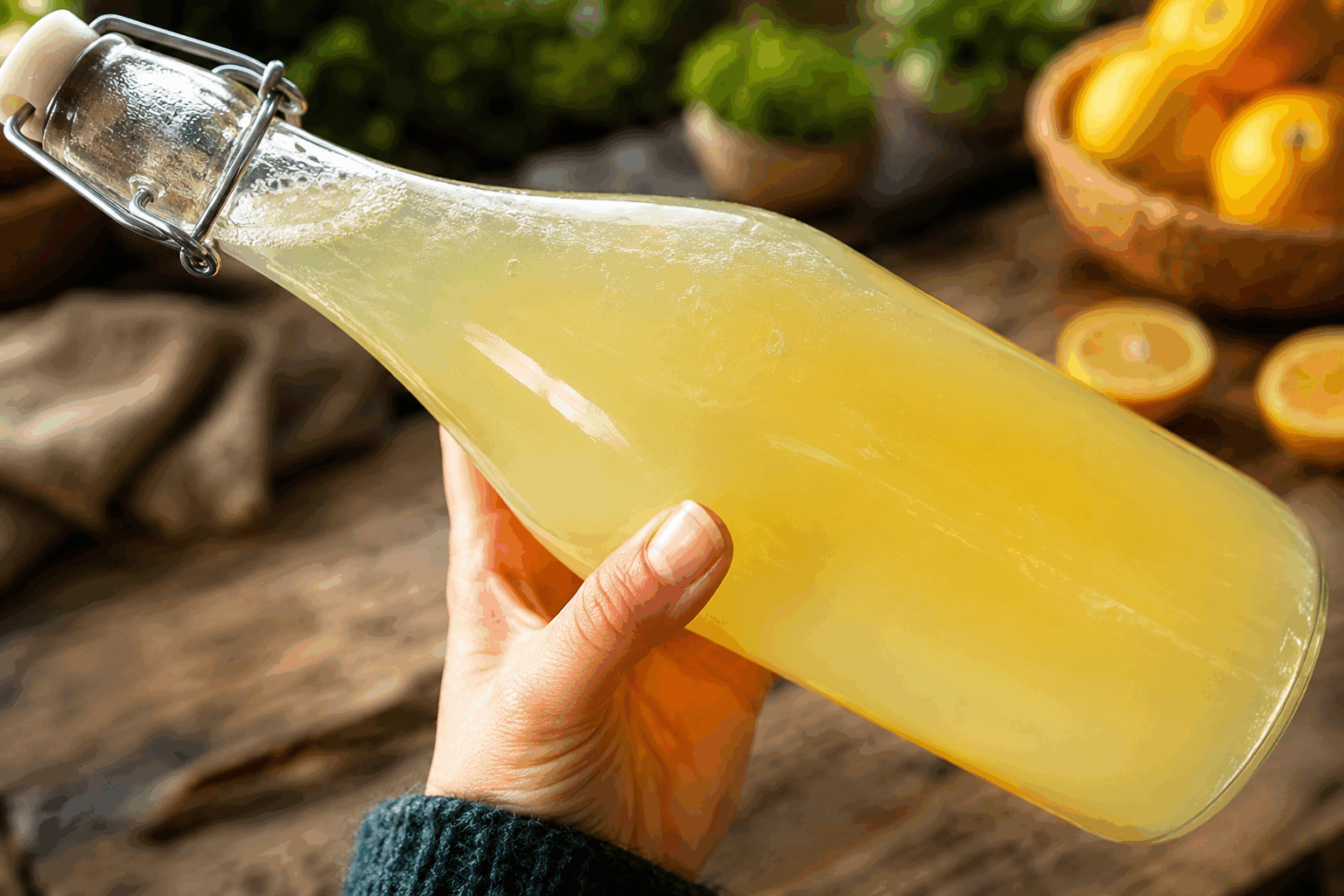La boisson probiotique maison qui régénère vos intestins en 5 minutes 🍋✨ Description Cette boisson probiotique maison est une préparation rapide et naturelle, au goût frais et légèrement acidulé grâce au citron. Facile à réaliser, elle favorise la régénération de la flore intestinale et le bien-être digestif. Idéale pour une cure détox ou pour démarrer la journée en douceur. Informations Temps de préparation : 5 minutes Temps de cuisson : 0 minute Nombre de portions : 2 verres Difficulté : Facile Ingrédients Pour la boisson probiotique 250 ml d'eau filtrée tiède (environ 35°C) 1 cuillère à soupe de jus de citron frais 1 cuillère à soupe de miel ou sirop d'agave 2 cuillères à soupe de kéfír de fruits ou de kéfir de lait (fermenté) 1/2 cuillère à café de gingembre frais râpé Quelques feuilles de menthe fraîche (optionnel) Préparation Versez l'eau tiède dans une carafe ou un grand verre. Ajoutez le jus de citron frais et le miel, puis mélangez jusqu'à dissolution complète. Incorporez le kéfir à la préparation et mélangez délicatement pour ne pas perdre les probiotiques. Ajoutez le gingembre râpé et les feuilles de menthe si désiré, puis remuez doucement. Laissez reposer la boisson 2 à 3 minutes à température ambiante pour que les saveurs se diffusent. Servez frais ou à température ambiante, selon votre préférence. Astuces Utilisez de l'eau tiède, jamais bouillante, pour préserver les bactéries vivantes du kéfir. Le kéfir de fruits peut être remplacé par du kéfir de lait ou du kombucha pour varier les saveurs. Adaptez la quantité de miel en fonction de votre goût et évitez le sucre raffiné. Consommez la boisson rapidement, idéalement dans les 24 heures, pour profiter pleinement des probiotiques. Service Sers cette boisson dans un grand verre transparent pour apprécier sa fraîcheur et ses couleurs. Elle accompagne parfaitement un petit-déjeuner léger ou une collation saine, en boostant votre digestion et votre énergie pour la journée.