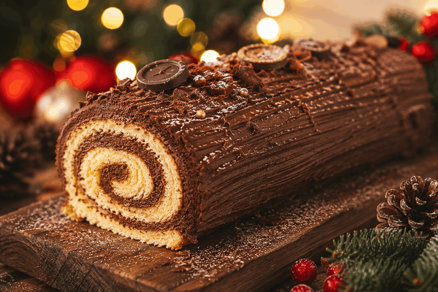 La bûche chocolat-orange de Noël en 5 minutes, simple et délicieusement fondante ✨ Description Cette bûche de Noël allie la douceur intense du chocolat noir à la fraîcheur acidulée de l’orange pour un dessert fondant et rapide à préparer. Parfaite pour les fêtes de fin d’année, elle ravira vos convives avec sa texture légère et son goût équilibré. Idéale pour ceux qui souhaitent un dessert festif sans passer des heures en cuisine. Informations Temps de préparation : 5 minutes Temps de cuisson : 0 minutes (repos au frais nécessaire) Nombre de portions : 6 Difficulté : Facile Ingrédients Pour la bûche chocolatée 200 g de chocolat noir (70% de cacao) 250 ml de crème liquide entière (30% MG minimum) 50 g de sucre glace 2 œufs frais 1 orange non traitée (zeste + jus) 1 pincée de sel Pour la décoration Quelques zestes d’orange Sucre glace (facultatif) Quelques copeaux de chocolat noir (facultatif) Préparation Fais fondre le chocolat noir au bain-marie ou au micro-ondes par intervalles de 30 secondes, en remuant pour lisser la texture. Laisse tiédir. Sépare les jaunes des blancs d’œufs. Monte les blancs en neige ferme avec une pincée de sel, puis réserve. Dans un saladier, fouette les jaunes d’œufs avec le sucre glace jusqu’à ce que le mélange blanchisse. Incorpore délicatement le chocolat fondu tiède aux jaunes sucrés, puis ajoute le zeste finement râpé et le jus de l’orange en filtrant les pépins. Monte la crème liquide en chantilly ferme, puis incorpore-la doucement à la préparation au chocolat en soulevant la masse. Enfin, ajoute délicatement les blancs en neige pour obtenir une mousse légère et homogène. Verse la mousse dans un moule à bûche en silicone ou dans un moule rectangulaire recouvert de film alimentaire. Lisse la surface avec une spatule. Place au réfrigérateur au minimum 3 heures, idéalement 4 heures, pour que la bûche prenne bien. Au moment de servir, démoule la bûche en la passant rapidement sous l’eau chaude et décore-la avec des zestes d’orange, un voile de sucre glace et quelques copeaux de chocolat. Astuces Utilise un chocolat de bonne qualité pour garantir l’onctuosité et la richesse de la mousse. Pour un goût plus intense, laisse macérer les zestes d’orange dans le jus quelques minutes avant de les incorporer. Si tu n’as pas de moule à bûche, un moule à cake tapissé de film plastique fera très bien l’affaire. Pour une version encore plus rapide, utilise une ganache montée au chocolat noir aromatisée à l’orange, montée comme une chantilly. Service Présente cette bûche glacée sur un joli plat de service, accompagnée d’une feuille de menthe fraîche ou de quelques tranches d’orange fine. Elle est parfaite pour conclure un repas de fête léger et gourmand, à déguster bien froide pour profiter de toute sa fraîcheur.