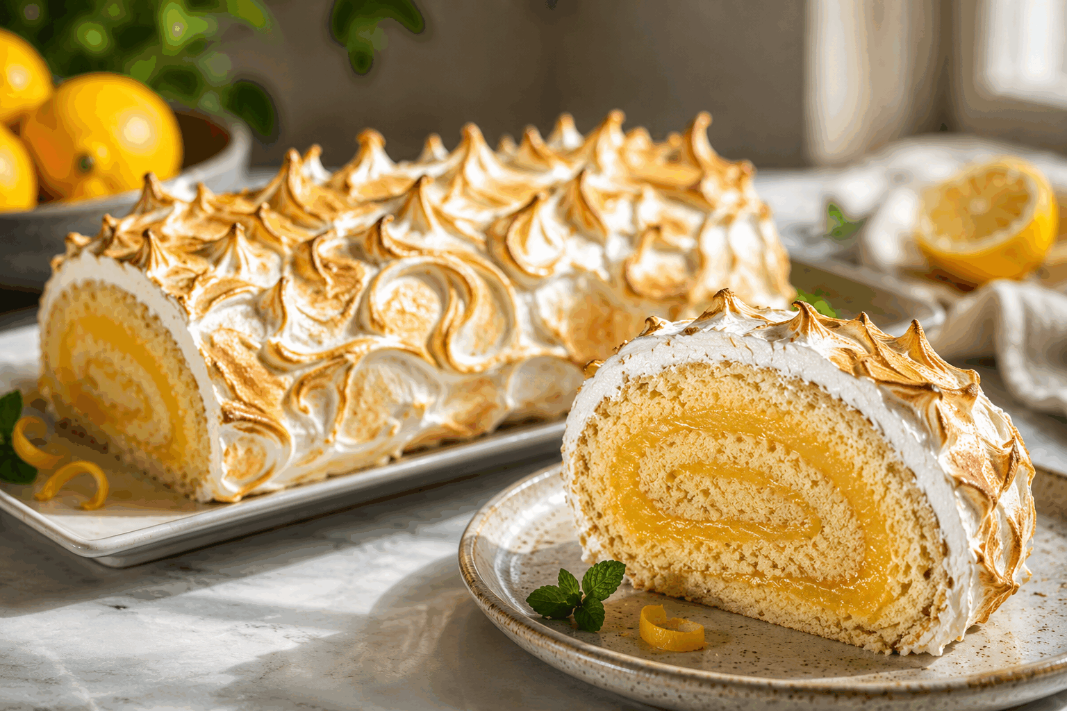 La bûche citron meringuée qui fond en 5 minutes, un dessert de Noël magique !✨