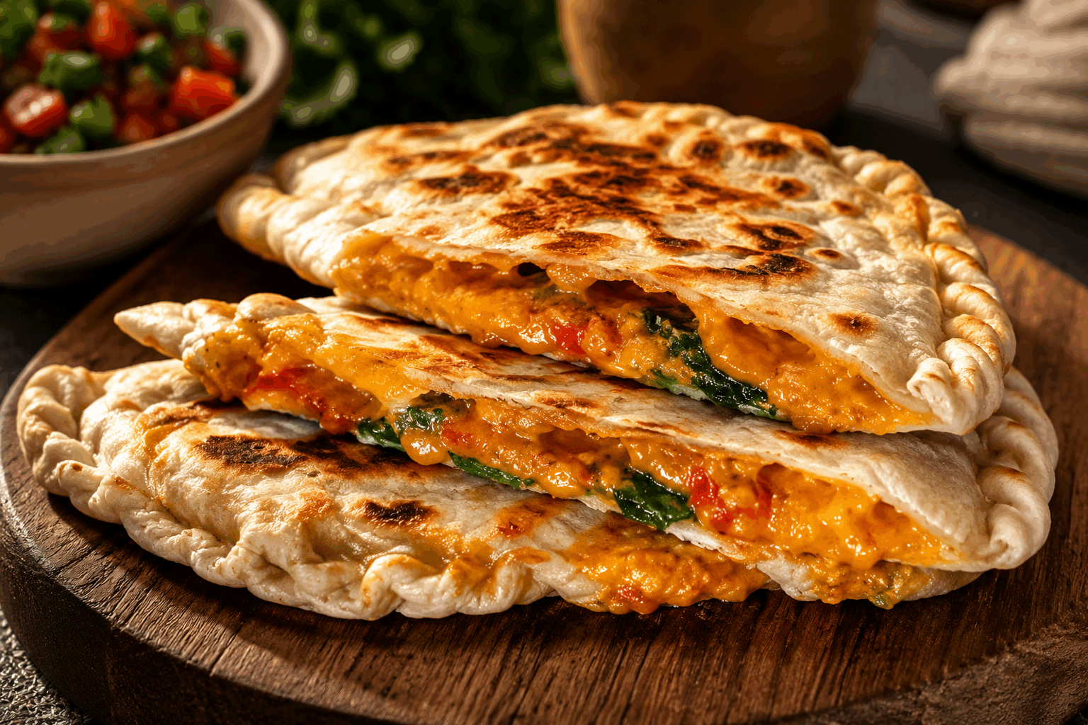 La galette italienne ultra fine, farcie en 5 minutes à la poêle, un délice 🔥 Description Cette galette italienne ultra fine rappelle la finesse des crêpes salées, garnie rapidement d'ingrédients savoureux pour un repas express et gourmand. Facile et rapide à préparer, elle se cuit à la poêle en quelques minutes seulement, idéale pour un déjeuner ou dîner léger. Sa texture fine et croustillante associée à une garniture fondante en fait un vrai plaisir simple et authentique. Informations Temps de préparation : 10 minutes Temps de cuisson : 10 minutes Nombre de portions : 4 galettes Difficulté : Facile Ingrédients Pour la pâte à galette 150 g de farine de blé (ou farine type 00 pour plus d’authenticité) 300 ml d’eau 1 cuillère à soupe d’huile d’olive 1/2 cuillère à café de sel Pour la garniture 100 g de mozzarella râpée ou en petits morceaux 60 g de jambon de Parme ou coppa, tranché finement 50 g de tomates cerises coupées en deux 1 poignée de roquette fraîche Quelques feuilles de basilic frais Poivre noir fraîchement moulu Un filet d’huile d’olive pour la cuisson Préparation Dans un saladier, mélange la farine et le sel. Ajoute progressivement l’eau tout en fouettant pour éviter les grumeaux. Incorpore l’huile d’olive et mélange jusqu’à obtenir une pâte bien lisse et fluide. Laisse reposer 5 minutes. Fais chauffer une poêle antiadhésive à feu moyen avec un filet d’huile d’olive. Verse une petite louche de pâte en inclinant la poêle pour former une galette très fine. Laisse cuire environ 2 minutes jusqu’à ce que les bords commencent à se décoller et que la surface soit presque sèche. Retourne délicatement la galette et répartis la mozzarella, le jambon, les tomates cerises et la roquette sur une moitié de la galette. Poivre selon ton goût. Replie la galette en deux et laisse cuire encore 2 à 3 minutes pour que la garniture fonde légèrement et que la galette devienne croustillante. Retire la galette de la poêle, décore avec les feuilles de basilic frais et poursuis la cuisson des autres galettes en répétant les étapes. Astuces Pour une pâte encore plus fine, utilise une poêle de 24 à 26 cm et verse juste assez de pâte pour couvrir le fond en une couche très fine. Remplace la mozzarella par de la scamorza fumée ou de la ricotta pour varier les saveurs et textures. Pour une version végétarienne, ajoute des champignons sautés ou des courgettes grillées dans la garniture. Serre les galettes immédiatement pour conserver leur croustillant, elles se ramollissent à température ambiante. Service Servez ces galettes fines accompagnées d’une simple salade verte légèrement assaisonnée, ou d’un verre de vin blanc italien frais. Elles conviennent parfaitement pour un repas rapide, un brunch ou un dîner léger entre amis ou en famille. Vous pouvez aussi les présenter en petites portions lors d’un apéritif gourmand.