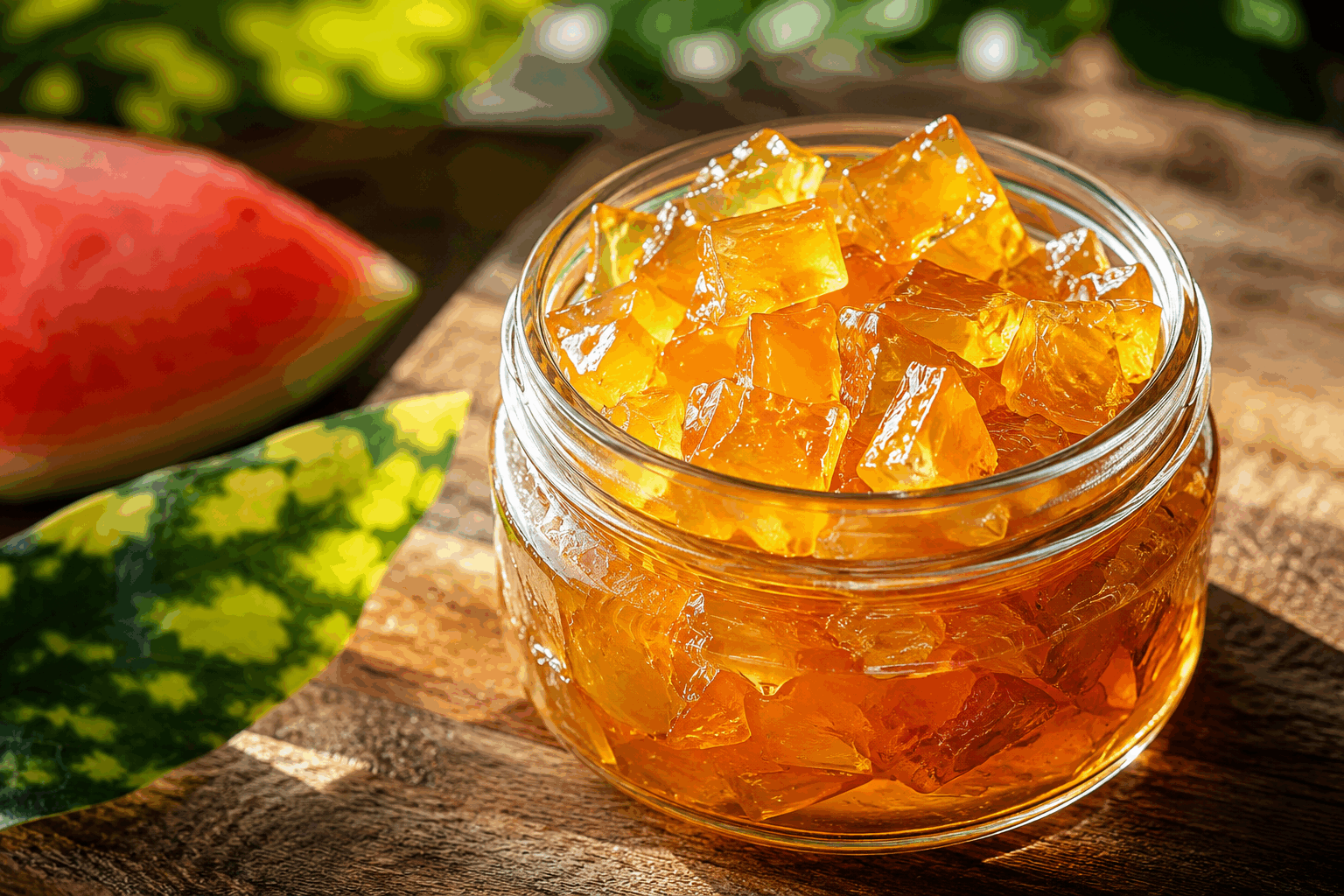 La marmelade d’écorce de pastèque, une recette facile que ma grand-mère adorait 🍉👌 Description Cette marmelade unique est réalisée à partir de l’écorce blanche de la pastèque, qui possède une texture croquante et un goût subtil. Sucrée et légèrement acidulée, elle permet de réduire le gaspillage tout en offrant une confiture originale. Cette recette, transmise par ma grand-mère, est parfaite pour égayer vos petits-déjeuners ou goûters d’été. Informations Temps de préparation : 20 minutes Temps de cuisson : 1 heure Nombre de portions : 4 à 5 pots Difficulté : Facile Ingrédients Pour la marmelade 800 g d’écorce de pastèque (partie blanche uniquement) 600 g de sucre cristallisé 1 citron (jus et zeste) 250 ml d’eau 1 gousse de vanille (facultatif) Préparation Retire la partie rouge et ferme de la pastèque, puis pelez la partie extérieure verte pour ne garder que la partie blanche de l’écorce. Coupe-la en petits cubes d’environ 1 cm. Dans une casserole, verse l’eau, ajoute le sucre, le jus et le zeste du citron, puis la gousse de vanille fendue et grattée. Porte à ébullition doucement en remuant pour dissoudre le sucre. Ajoute les dés d’écorce de pastèque dans la casserole. Baisse à feu moyen et laisse cuire 45 à 60 minutes en mélangeant régulièrement. Le mélange doit réduire et épaissir jusqu’à obtenir une texture de marmelade translucide. Teste la consistance en versant un peu de marmelade sur une assiette froide : elle doit se figer légèrement. Si ce n’est pas le cas, prolonge la cuisson quelques minutes. Retire la casserole du feu, enlève la gousse de vanille, puis verse la marmelade encore chaude dans des pots préalablement stérilisés. Ferme immédiatement et retourne les pots pour créer le vide d’air. Laisse refroidir complètement avant de stocker dans un endroit frais et sombre. Astuces Choisis une pastèque bien mûre pour une écorce plus tendre et une meilleure saveur. La gousse de vanille apporte une touche gourmande, mais tu peux aussi essayer avec un bâton de cannelle pour varier les goûts. Stérilise bien tes pots pour conserver la marmelade plusieurs mois sans réfrigérateur. Pour un goût plus acidulé, ajoute un peu plus de jus de citron en fin de cuisson. Service Serre cette marmelade sur des tartines de pain grillé, dans du yaourt nature ou en accompagnement de fromages frais. Elle est idéale pour un petit-déjeuner d’été ou pour offrir un cadeau gourmand maison lors des fêtes.