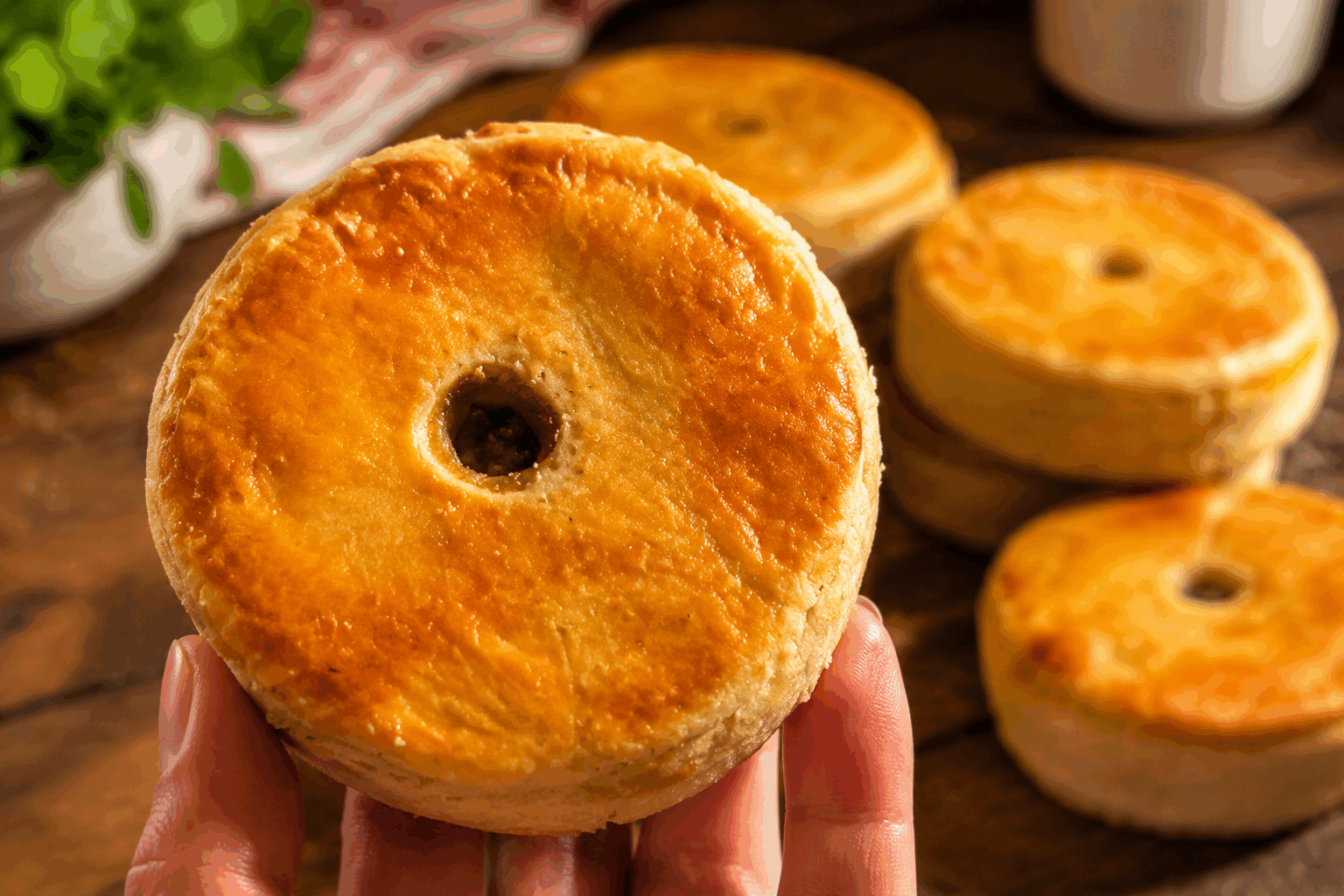 La recette secrète des Scotch Pies : délicieuses tartes écossaises en 15 minutes 🔥 Description Les Scotch Pies sont des petites tartes salées traditionnelles écossaises, garnies d'une viande hachée épicée et enveloppées dans une pâte croustillante et fondante. Ces tartes, idéales pour une collation rapide ou un repas sur le pouce, offrent un goût riche et réconfortant. Découvrez comment préparer ces délices en seulement 15 minutes, parfaits pour surprendre vos invités ou vous régaler à tout moment. Informations Temps de préparation : 10 minutes Temps de cuisson : 5 minutes Nombre de portions : 4 tartes individuelles Difficulté : Facile Ingrédients Pour la pâte 250 g de pâte feuilletée prête à l'emploi Un peu de farine pour le plan de travail Pour la garniture 250 g de viande de mouton hachée (ou agneau haché) 1 petit oignon finement haché 1 cuillère à soupe de chapelure 1 cuillère à café de moutarde anglaise (facultatif) 1 cuillère à café de sauce Worcestershire 1/2 cuillère à café de piment de la Jamaïque moulu (allspice) Sel et poivre noir fraîchement moulu, selon le goût 1 jaune d’œuf pour la dorure Préparation Préchauffe ton four à 220°C (chaleur tournante de préférence) pour une cuisson rapide et croustillante. Sur un plan de travail légèrement fariné, découpe 4 cercles d’environ 10 cm de diamètre dans la pâte feuilletée. Foncer des petits moules à tartelettes ou ramequins avec 3 cercles de pâte pour former la base et les côtés bien hauts. Dans un bol, mélange la viande hachée, l’oignon finement haché, la chapelure, la moutarde anglaise, la sauce Worcestershire, le piment de la Jamaïque, puis sale et poivre généreusement. Remplis chaque fond de tarte avec la préparation à la viande, tasse légèrement sans trop compacter pour garder du moelleux. Découpe des petits disques de pâte pour recouvrir chaque tarte, presse bien les bords pour sceller et perfore un ou deux petits trous sur le dessus pour laisser échapper la vapeur. Badigeonne les Scotch Pies avec le jaune d’œuf battu pour obtenir une belle couleur dorée. Enfourne pendant 5 minutes à 220°C jusqu’à ce que la pâte soit gonflée et dorée. Astuces Utilise une viande hachée de bonne qualité pour un goût authentique et riche. Si tu manques de temps, la pâte feuilletée toute prête fait parfaitement l’affaire, mais la pâte brisée peut aussi convenir. Pour une version plus piquante, ajoute une pincée de piment en poudre dans la garniture. Les tartes se dégustent chaudes, mais peuvent aussi être réchauffées au four pour retrouver tout leur croustillant. Service Servez les Scotch Pies chauds, accompagnés d’une salade verte ou de légumes vapeur pour un repas complet. Elles sont également parfaites en entrée ou en encas avec une bière écossaise ou un cidre frais. Idéales pour un pique-nique ou une soirée conviviale entre amis.
