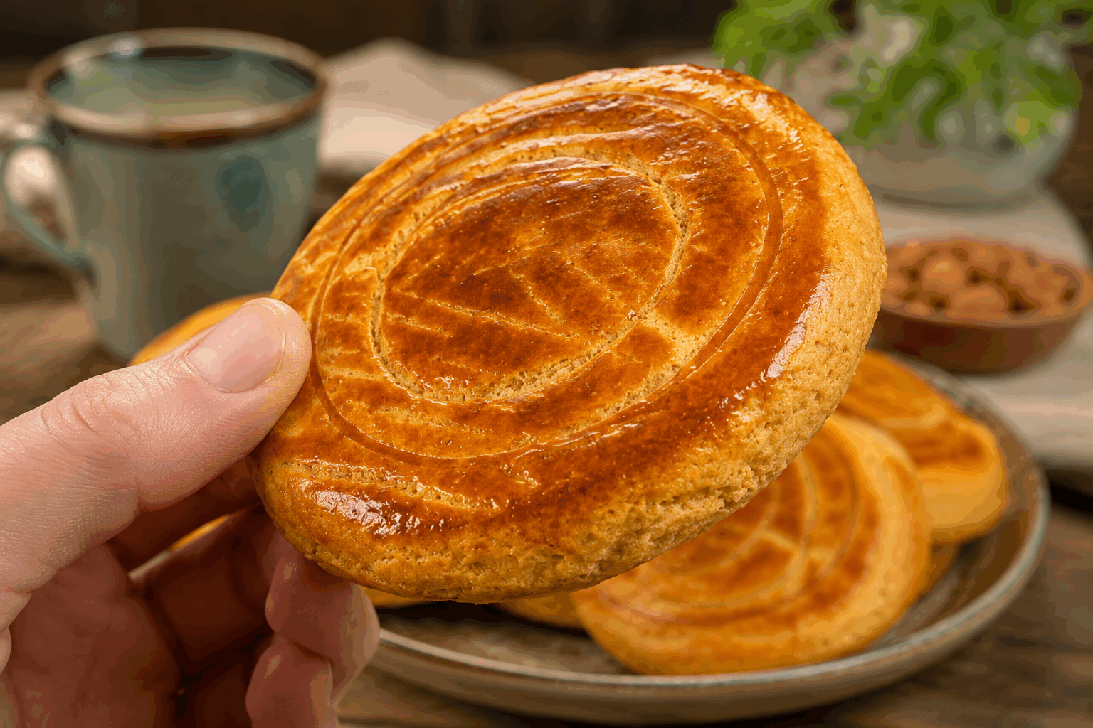 La recette secrète des galettes St-Michel qui fondent en bouche en 5 minutes ✨ Description Les galettes St-Michel sont de délicieuses petites pâtisseries au beurre, croustillantes à l’extérieur et fondantes à l’intérieur. Originaires de Normandie, elles sont parfaites pour un goûter gourmand ou une pause café réconfortante. Informations Temps de préparation : 10 minutes Temps de cuisson : 5 minutes Nombre de portions : 12 galettes Difficulté : Facile Ingrédients Pour la pâte 150 g de farine de blé 100 g de beurre doux froid 70 g de sucre glace 1 œuf entier 1 pincée de sel 1 cuillère à soupe de lait froid Pour le nappage 1 jaune d'œuf (pour la dorure) 1 cuillère à café de sucre fin Préparation Verse la farine, le sucre glace et la pincée de sel dans un saladier. Ajoute le beurre froid découpé en petits cubes, puis sable du bout des doigts jusqu’à obtenir une texture ressemblant à du sable grossier. Incorpore l’œuf entier et le lait froid. Mélange rapidement avec une spatule jusqu’à ce que la pâte commence à se former, puis finis de pétrir à la main en formant une boule sans trop la travailler. Filme la boule de pâte et place-la au réfrigérateur pendant 30 minutes pour qu’elle soit plus facile à travailler. Préchauffe le four à 180 °C (chaleur statique). Abaisse la pâte sur un plan légèrement fariné sur une épaisseur d’environ 5 mm. Découpe des cercles d’environ 6-7 cm de diamètre à l’aide d’un emporte-pièce. Dispose les galettes sur une plaque recouverte de papier cuisson. Badigeonne-les délicatement avec le jaune d’œuf battu pour leur donner une belle couleur dorée, puis saupoudre-les légèrement de sucre fin. Enfourne pour 5 minutes environ, jusqu’à ce que les galettes soient légèrement dorées sur les bords mais encore très tendres au toucher. Laisse refroidir sur une grille quelques minutes, elles deviendront fondantes en refroidissant. Astuces Utilise du beurre froid pour obtenir une pâte bien sablée et fondante. Ne travaille pas trop la pâte pour garder la texture légère et fondante des galettes. Si tu souhaites des galettes encore plus fondantes, ajoute une cuillère à soupe de crème fraîche à la pâte. Conserve les galettes dans une boîte hermétique pour préserver leur tendresse. Service Ces galettes s’apprécient à tout moment de la journée, accompagnées d’un thé, d’un café ou d’un verre de cidre normand. Présente-les sur une assiette élégante, étalées autour d’un pot de confiture ou d’une crème dessert pour un moment gourmand et convivial.