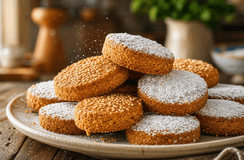 La recette secrète des polvorones aux amandes qui fondent en bouche en 10 minutes 🔥 Description Les polvorones aux amandes sont de délicieux biscuits sablés d’origine espagnole, très populaires pendant les fêtes. Leur texture fondante et légèrement granuleuse en bouche, alliée à la douceur des amandes, en fait un vrai plaisir gourmand à savourer avec un thé ou un café. Cette recette rapide révèle un secret pour des polvorones moelleux et parfumés, prêts en seulement 10 minutes. Informations Temps de préparation : 5 minutes Temps de cuisson : 5 minutes Nombre de portions : 12 pièces Difficulté : Facile Ingrédients Pour la pâte 150 g de farine de blé 100 g de poudre d'amandes 80 g de sucre glace 100 g de beurre doux à température ambiante 1 pincée de sel Préparation Préchauffe le four à 160°C (chaleur tournante de préférence). Tamise la farine et le sucre glace pour éviter les grumeaux et obtient une texture légère. Mélange dans un saladier la farine tamisée, la poudre d’amandes, le sucre glace et la pincée de sel. Incorpore le beurre mou coupé en petits morceaux puis travaille la pâte rapidement du bout des doigts jusqu’à obtenir une texture sableuse qui commence à former une boule homogène sans trop la malaxer. Forme un boudin d’environ 4 cm de diamètre, enveloppe-le dans un film alimentaire et réserve au réfrigérateur 10 minutes pour raffermir. Découpe le boudin en tranches d’environ 1 cm d’épaisseur et dispose-les sur une plaque recouverte de papier cuisson en les espaçant légèrement. Enfourne pendant 5 minutes, les polvorones doivent juste dorer légèrement sur les bords sans brunir. Laisse refroidir complètement avant de manipuler, les biscuits sont très fragiles en sortie de four. Astuces Utilise du beurre pommade pour que la pâte soit plus facile à travailler et éviter une texture trop dure. Pour un goût plus intense, essaie de torréfier légèrement la poudre d’amandes à sec dans une poêle avant de l’incorporer. Conserve les polvorones dans une boîte hermétique à température ambiante pour préserver leur fondant. Remplace les amandes par moitié par des noix ou noisettes pour varier les saveurs sans changer la consistance. Service Sers ces polvorones aux amandes en dessert ou en goûter, accompagnés d’un café, d’un thé ou d’une boisson chaude épicée. Leur texture fondante et leur douceur en font également un cadeau gourmand parfait pour les fêtes, joliment emballés dans du papier transparent.