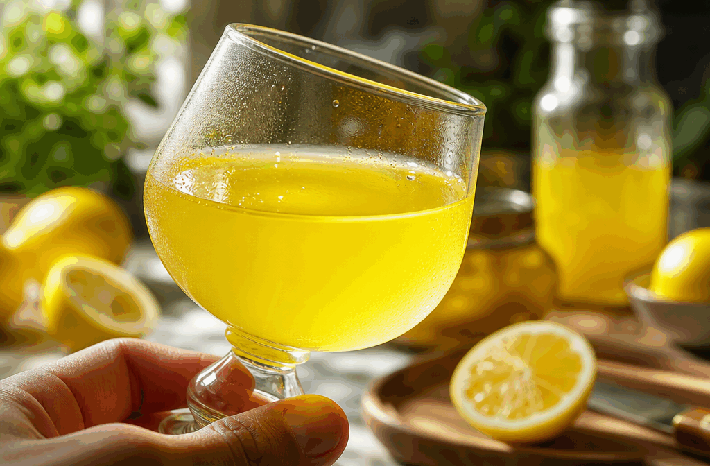 La recette secrète du limoncello maison de ma grand-mère en 5 minutes 🍋✨ Description Le limoncello est une liqueur italienne parfumée, douce et rafraîchissante, réalisée à partir de zestes de citron. Parfait pour accompagner un dessert ou pour être dégusté bien frais en digestif, ce limoncello maison évoque des souvenirs d’enfance et de tradition familiale. Cette version express vous permet de préparer votre limoncello en seulement 5 minutes, tout en conservant son authenticité et sa richesse aromatique. Informations Temps de préparation : 5 minutes Temps de macération : 0 minute (version express) Nombre de portions : 6 à 8 petits verres Difficulté : Facile Ingrédients Pour le limoncello express 3 citrons bio (non traités) 500 ml d’alcool blanc à 90° (type alcool de grain) 350 g de sucre 500 ml d’eau Préparation Rincez les citrons à l’eau chaude puis séchez-les soigneusement. Prélevez les zestes des citrons en évitant la partie blanche pour ne pas amériser la liqueur. Dans un grand bocal, versez l’alcool et ajoutez les zestes. Mélangez vigoureusement en fermant bien le bocal. Laissez reposer 2 à 3 minutes pour laisser l’alcool infuser légèrement les zestes, puis filtrez pour enlever les zestes afin d’éviter l’amertume. Préparez un sirop en portant à ébullition l’eau et le sucre. Laissez refroidir jusqu’à température ambiante. Versez le sirop refroidi dans l’alcool infusé, mélangez bien et mettez en bouteille. Placez au réfrigérateur pendant au moins 1 heure avant dégustation pour un limoncello bien frais. Astuces Utilisez des citrons bio pour éviter les pesticides et préserver les arômes naturels de la peau. Ne laissez pas les zestes macérer trop longtemps dans l’alcool dans cette version express, pour éviter une amertume excessive. Conservez votre limoncello au congélateur ou au réfrigérateur pour le déguster bien frais et légèrement sirupeux. Pour un limoncello plus traditionnel, vous pouvez macérer les zestes dans l’alcool pendant 7 à 10 jours avant d’ajouter le sirop. Service Servez ce limoncello bien frais dans de petits verres glacés, idéal en digestif après un repas italien ou pour accompagner un dessert léger aux fruits. Il peut aussi être utilisé en cocktail ou pour parfumer des sorbets.
