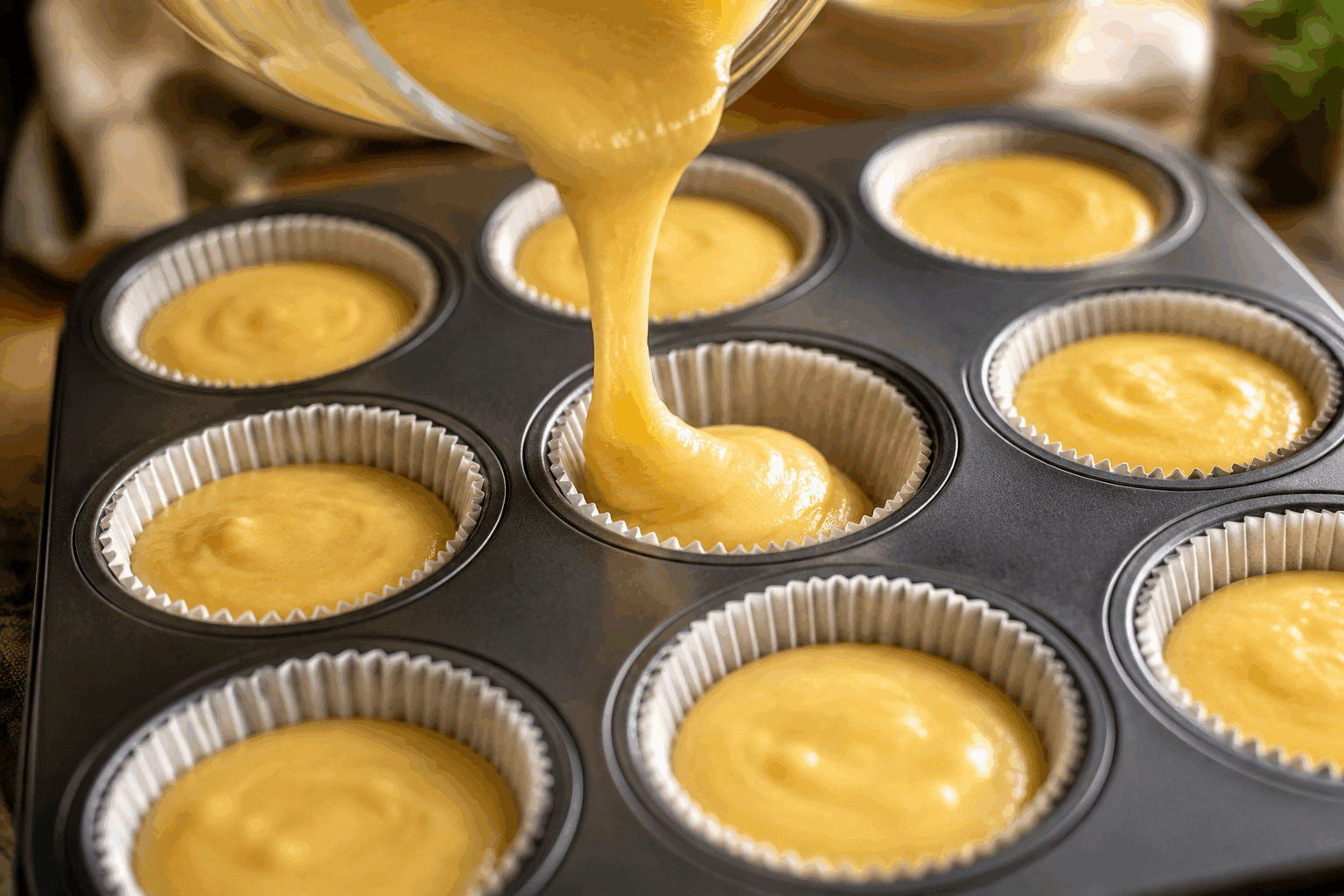 La recette simple et délicieuse de muffins avec seulement un œuf, prête en 5 minutes 👌 Description Ces muffins moelleux et savoureux sont parfaits pour un encas rapide ou un petit-déjeuner improvisé. Faciles à préparer, ils nécessitent un seul œuf et se préparent en un temps record, sans compromis sur le plaisir gustatif. Leur texture légère et leur goût légèrement sucré raviront toute la famille. Informations Temps de préparation : 5 minutes Temps de cuisson : 15 minutes Nombre de portions : 6 muffins Difficulté : Facile Ingrédients Pour la pâte à muffins 150 g de farine de blé 1 œuf 80 ml de lait 50 g de sucre 50 ml d’huile végétale (tournesol ou colza) 1 cuillère à café de levure chimique 1 pincée de sel 1 cuillère à café d’extrait de vanille (facultatif) Préparation Préchauffe le four à 180°C (chaleur tournante de préférence). Dans un saladier, bats l’œuf avec le sucre jusqu’à ce que le mélange blanchisse légèrement. Ajoute le lait, l’huile et l’extrait de vanille, puis mélange bien. Incorpore la farine, la levure chimique et la pincée de sel tamisées, puis mélange doucement jusqu’à obtention d’une pâte homogène sans grumeaux. Répartis la pâte dans des moules à muffins légèrement huilés ou garnis de caissettes en papier, jusqu’à environ 3/4 de la hauteur. Enfourne pendant 15 minutes. Vérifie la cuisson en plantant la lame d’un couteau : elle doit ressortir sèche. Laisse tiédir quelques minutes avant de démouler et déguster. Astuces Ne surcharge pas la pâte, cela garantit des muffins bien gonflés et légers. Pour varier les saveurs, ajoute des pépites de chocolat, des fruits secs ou des zestes d’agrumes. Utilise un lait à température ambiante pour éviter que la pâte ne soit trop ferme. Conserve les muffins dans une boîte hermétique pour préserver leur moelleux plusieurs jours. Service Déguste ces muffins tièdes, seuls ou accompagnés d’un peu de confiture, de beurre ou d’un café. Ils sont parfaits pour un petit-déjeuner rapide, un goûter gourmand ou une collation improvisée.