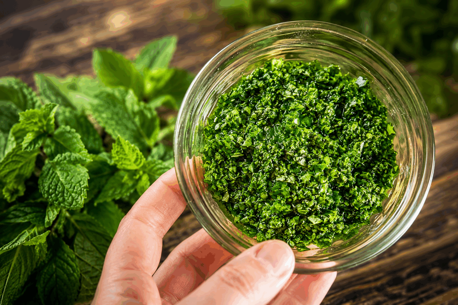 La sauce à la menthe express qui transforme tous vos plats en un festin délicieusement frais 🌿👌 Description Cette sauce à la menthe express est une préparation simple et rapide qui apporte une fraîcheur incomparable à vos plats. Parfaite pour relever viandes, poissons ou même salades, elle dévoile un goût délicatement citronné et mentholé. Idéale en été ou pour dynamiser vos repas quotidiens, elle saura sublimer toutes vos recettes avec légèreté. Informations Temps de préparation : 10 minutes Temps de cuisson : 0 minute Nombre de portions : 4 Difficulté : Facile Ingrédients Pour la sauce à la menthe 30 g de feuilles de menthe fraîche 2 cuillères à soupe de yaourt nature (125 g) 1 cuillère à soupe de jus de citron frais 1 cuillère à soupe d'huile d'olive extra vierge 1 cuillère à café de miel 1 pincée de sel fin 1 pincée de poivre noir moulu Préparation Rince soigneusement les feuilles de menthe puis essuie-les délicatement. Place les feuilles de menthe dans un mixeur avec le yaourt, le jus de citron, l’huile d’olive et le miel. Mixe le tout jusqu’à obtenir une texture lisse et homogène. Assaisonne avec le sel et le poivre, puis mélange à nouveau quelques secondes. Goûte la sauce et ajuste l’assaisonnement si nécessaire (plus de citron ou de miel selon ton goût). Réserve la sauce au frais pendant 10 minutes avant de servir pour développer toutes les saveurs. Astuces Utilise de la menthe fraîche et non séchée pour un goût optimal et une couleur vibrante. Si tu préfères une texture plus fluide, ajoute un peu d’eau froide ou de yaourt supplémentaire. Pour une version vegan, remplace le yaourt par du yaourt végétal nature, comme au soja ou à l’amande. Cette sauce se conserve 2 jours au réfrigérateur dans un récipient hermétique, n’hésite pas à la préparer à l’avance. Service Sers cette sauce à la menthe express en accompagnement de grillades, d’agneau rôti, de poissons blancs ou encore de salades composées. Elle peut aussi relever des légumes crus ou des plats froids pour leur apporter une touche de fraîcheur et de douceur. Parfaite lors d’un barbecue ou d’un repas estival, elle transforme toutes tes assiettes en un moment gourmand et léger.