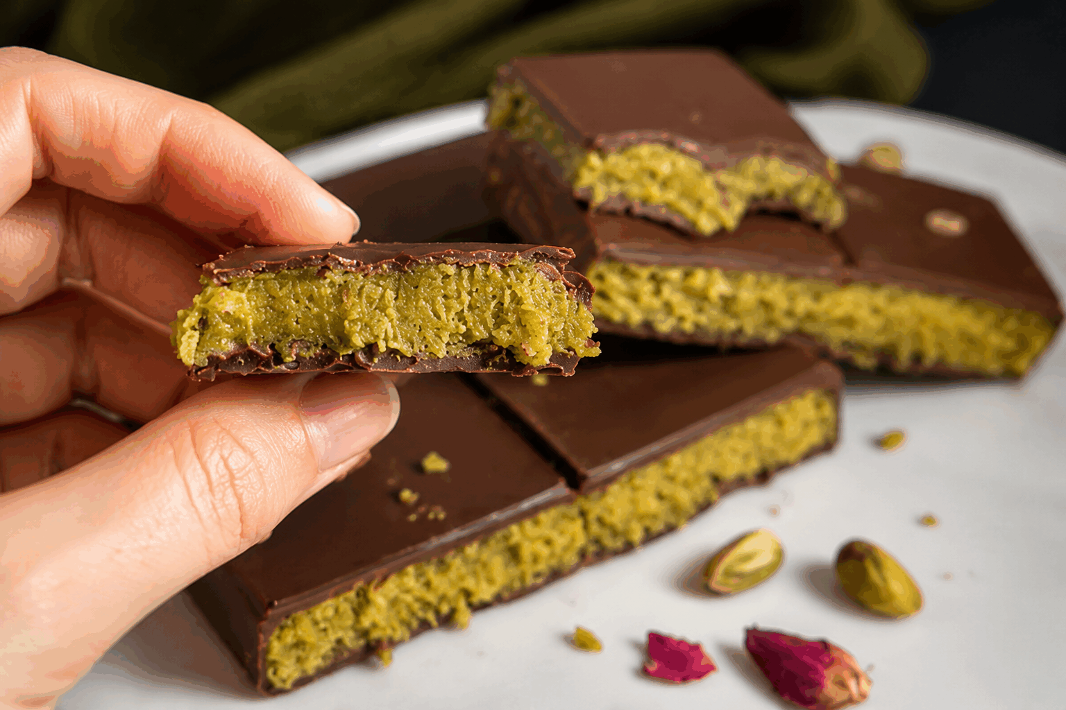 La tablette de chocolat pistache de Dubaï en 5 minutes, un délice fondant à tester ! 🔥 Description Découvrez une gourmandise rapide et raffinée avec cette tablette de chocolat gourmande, agrémentée de pistaches croquantes et d’arômes subtils rappelant les saveurs emblématiques de Dubaï. Fondante en bouche, elle allie la douceur du chocolat à la fraîcheur des éclats de pistache pour un moment de plaisir intense à déguster à tout instant. Parfaite pour une pause sucrée express ou pour offrir en cadeau, cette recette simple et rapide ravira les amateurs de chocolat et de saveurs orientales. Informations Temps de préparation : 5 minutes Temps de cuisson : 0 minute Nombre de portions : 8 pièces Difficulté : Facile Ingrédients Pour la tablette 200 g de chocolat noir à 70 % de cacao 50 g de pistaches décortiquées non salées 1 cuillère à soupe d’huile de noix de coco (facultatif, pour un chocolat plus fondant) 1 pincée de sel de mer 1 cuillère à café d’eau de fleur d’oranger Quelques pistaches entières pour la décoration Préparation Faites fondre le chocolat au bain-marie ou au micro-ondes par intervalles de 30 secondes en remuant pour éviter qu’il ne brûle. Ajoutez l’huile de noix de coco au chocolat fondu pour obtenir une texture lisse et brillante, puis mélangez bien. Incorporez la fleur d’oranger et la pincée de sel, puis mélangez à nouveau. Concassez grossièrement les pistaches en gardant quelques morceaux entiers pour la décoration. Versez la moitié des pistaches dans le chocolat fondu et remuez doucement pour bien les répartir. Versez le mélange dans un moule à tablette en silicone ou un plat recouvert de papier sulfurisé sur environ 1 cm d’épaisseur. Parsemez le dessus avec le reste des pistaches entières ou concassées pour un aspect esthétique et un croquant supplémentaire. Placez la tablette au réfrigérateur pendant au moins 30 minutes pour que le chocolat durcisse et devienne fondant à la dégustation. Astuces Utilisez un chocolat de qualité pour un goût intense et un fondant optimal. Ne pas surchauffer le chocolat lors de la fonte pour éviter qu’il ne devienne granuleux. Conservez la tablette dans une boîte hermétique à température fraîche (15-18 °C) pour préserver son croquant. Vous pouvez remplacer la fleur d’oranger par quelques gouttes d’extrait de vanille pour varier les saveurs. Service Servez la tablette coupée en petits morceaux lors d’un goûter ou d’un café gourmand. Cette douceur s’accorde parfaitement avec un thé à la menthe ou un café noir. Idéale aussi à offrir lors des fêtes ou des retrouvailles entre amis pour un instant sucré et convivial.