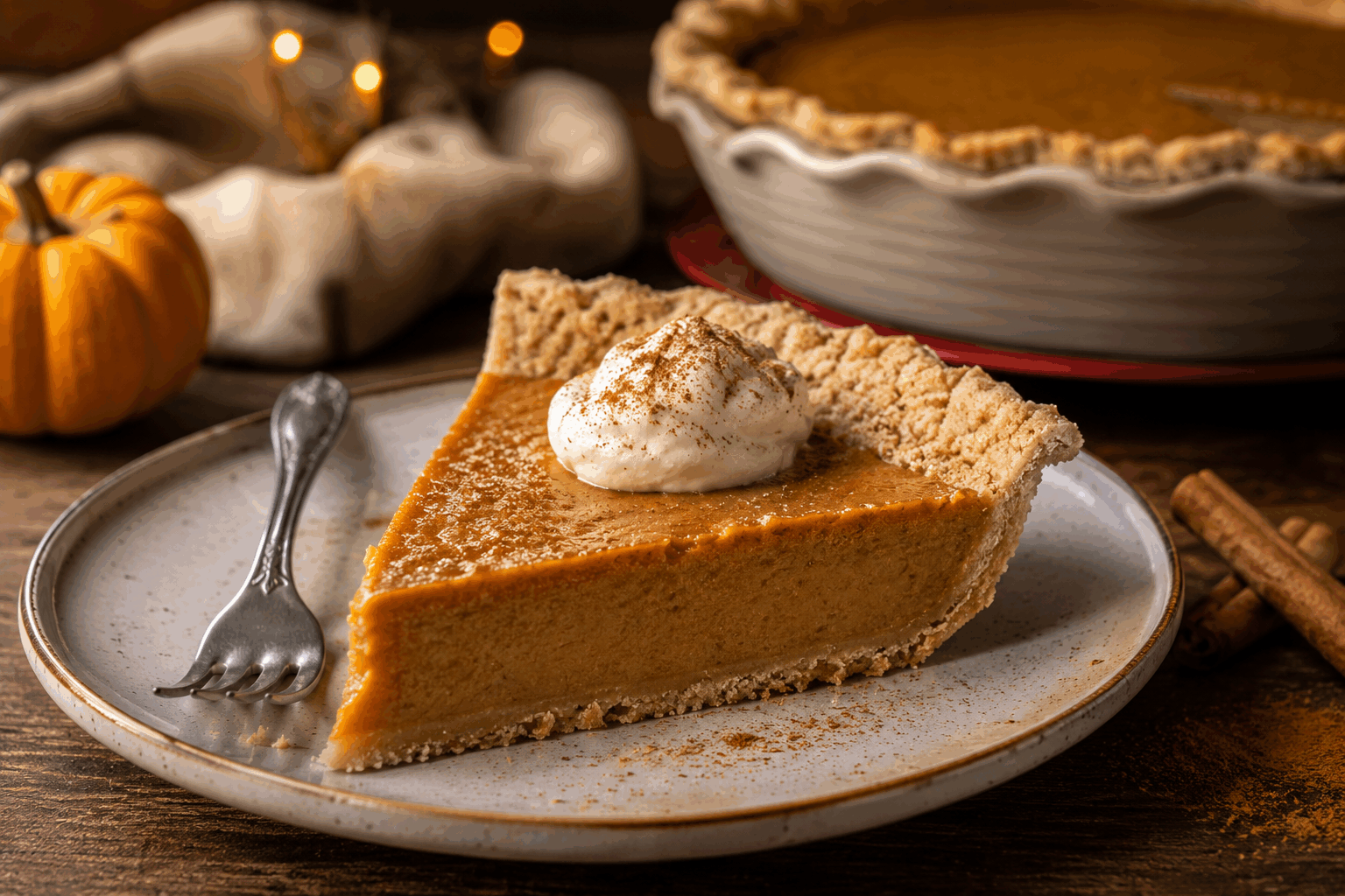 La tarte à la citrouille sans farine en 5 minutes, un délice fondant à tester absolument 🎃👌 Description Cette tarte à la citrouille sans farine est rapide à préparer et offre une texture fondante et moelleuse, idéale pour les amateurs de desserts légers. Son goût subtil de citrouille se marie à la douceur des épices automnales, parfaite pour une pause gourmande en toute simplicité. Sans gluten, elle conviendra parfaitement aux intolérants et à tous ceux qui cherchent une recette saine et rapide. Informations Temps de préparation : 5 minutes Temps de cuisson : 40 minutes Nombre de portions : 6 personnes Difficulté : Facile Ingrédients Pour la garniture 500 g de purée de citrouille cuite 100 g de sucre de canne 3 œufs 20 cl de crème fraîche liquide 1 cuillère à café de cannelle en poudre 1/2 cuillère à café de gingembre en poudre 1/4 cuillère à café de muscade râpée 1 pincée de sel 1 cuillère à café d’extrait de vanille Préparation Préchauffe le four à 180°C (th. 6). Dans un grand bol, bats les œufs avec le sucre jusqu’à ce que le mélange blanchisse. Ajoute la purée de citrouille, la crème fraîche, l’extrait de vanille et les épices. Mélange bien pour obtenir une préparation homogène. Incorpore la pincée de sel puis remue à nouveau. Verse la préparation dans un moule à tarte antiadhésif ou chemisé de papier cuisson, sans ajout de pâte. Enfourne pour environ 40 minutes, jusqu’à ce que la tarte soit prise et légèrement dorée sur le dessus. Laisse refroidir complètement avant de démouler pour que la tarte soit bien fondante et se tienne parfaitement. Astuces Utilise une purée de citrouille bien lisse pour une texture plus agréable. Si tu souhaites une version plus légère, remplace la crème fraîche par du yaourt nature ou une alternative végétale. Pour varier les saveurs, ajoute un zeste d’orange ou quelques gouttes d’extrait d’amande amère. Conserve la tarte au réfrigérateur et sers-la fraîche, elle gagnera en tenue et en goût. Service Sers cette tarte à la citrouille sans farine accompagnée d’une boule de glace à la vanille ou d’une chantilly légère pour un dessert raffiné. Idéale lors d’un goûter d’automne ou pour clôturer un repas de fête en toute simplicité.
