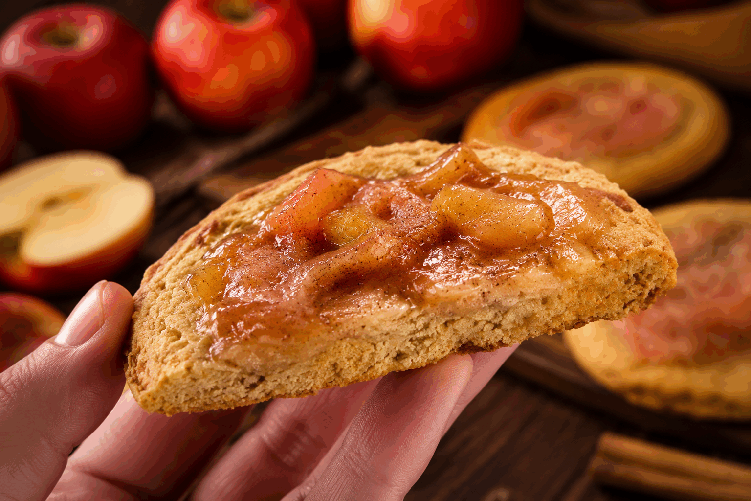La tarte aux pommes transformée en cookie : un mariage gourmand à tester vite ! 🍏👌 Description Découvrez une alliance savoureuse entre la douceur d’une tarte aux pommes traditionnelle et le moelleux irrésistible du cookie. Ces cookies apportent une touche fruitée et épicée, parfaite pour une pause gourmande ou un goûter convivial. Faciles et rapides à préparer, ils séduiront petits et grands par leur texture fondante et leur parfum de cannelle. Informations Temps de préparation : 20 minutes Temps de cuisson : 15 minutes Nombre de portions : 12 pièces Difficulté : Facile Ingrédients Pour la pâte à cookie 150 g de farine 100 g de beurre doux mou 80 g de sucre roux 50 g de sucre blanc 1 œuf 1/2 cuillère à café de levure chimique 1/2 cuillère à café de cannelle en poudre 1 pincée de sel Pour la garniture pomme-cannelle 2 pommes moyennes (type Golden ou Gala) 1 cuillère à soupe de sucre roux 1/2 cuillère à café de cannelle en poudre 1 cuillère à soupe de jus de citron Préparation Préchauffe le four à 180°C (thermostat 6). Épluche et coupe les pommes en petits dés. Arrose-les avec le jus de citron pour éviter qu’elles noircissent. Mélange les dés de pommes avec le sucre roux et la cannelle, puis réserve. Dans un saladier, ramollis le beurre puis fouette-le avec les sucres jusqu’à obtenir une texture crémeuse. Ajoute l’œuf, puis incorpore la farine, la levure, la cannelle et la pincée de sel. Mélange jusqu’à obtenir une pâte homogène. Incorpore délicatement les pommes épicées à la pâte. Forme des boules de pâte d’environ 30 g chacune et dispose-les sur une plaque recouverte de papier sulfurisé en les espaçant. Aplatis légèrement chaque boule avec la paume de la main. Enfourne pour 12 à 15 minutes, jusqu’à ce que les bords soient dorés mais que le centre reste moelleux. Laisse refroidir 5 minutes sur la plaque avant de transférer les cookies sur une grille pour qu’ils refroidissent complètement. Astuces Utilise des pommes fermes pour éviter qu’elles ne rendent trop d’eau à la cuisson. Ne trop mélanger la pâte après l’ajout de la farine pour garder des cookies tendre. Pour un goût plus prononcé, ajoute un peu de vanille liquide dans la pâte. Conserve les cookies dans une boîte hermétique pour préserver leur moelleux jusqu’à 3 jours. Service Déguste ces cookies tièdes ou froids, accompagnés d’un verre de lait, d’un thé ou d’un café. Ils seront parfaits pour une pause gourmande à tout moment de la journée, ou à offrir lors d’un goûter convivial entre amis ou en famille.