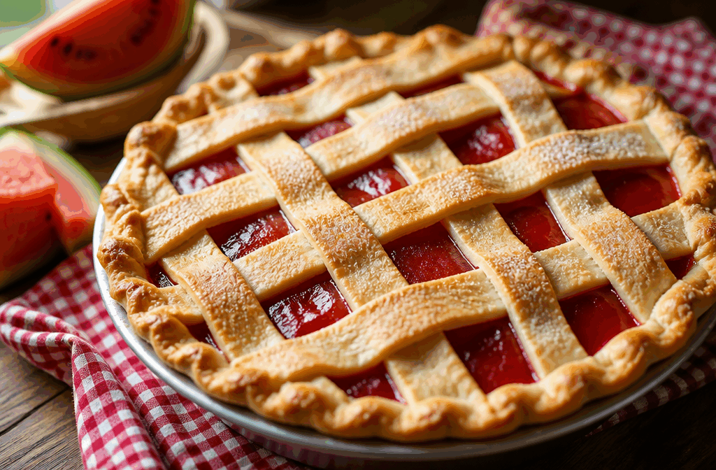 La tarte sicilienne à la pastèque, le dessert frais qu'il vous faut cet été 🍉 Description Cette tarte sicilienne à la pastèque est un dessert estival léger et rafraîchissant, parfait pour les journées chaudes. Mariant la douceur juteuse de la pastèque à une pâte croustillante et une crème onctueuse, elle offre un délicieux équilibre de textures et de saveurs. Inspirée des desserts fruités typiques de Sicile, elle se déguste aussi bien en fin de repas qu’en goûter gourmand. Informations Temps de préparation : 30 minutes Temps de cuisson : 20 minutes Nombre de portions : 6 personnes Difficulté : Facile Ingrédients Pour la pâte sablée 200 g de farine 100 g de beurre froid 70 g de sucre glace 1 jaune d'œuf 1 pincée de sel 2 cuillères à soupe d'eau froide Pour la garniture 400 g de pastèque sans pépins 200 ml de crème liquide entière 100 g de mascarpone 50 g de sucre glace 1 cuillère à café d’extrait de vanille Quelques feuilles de menthe fraîche (pour la décoration) Le jus d’1/2 citron Préparation Prépare la pâte sablée : coupe le beurre froid en petits morceaux et mélange-le rapidement avec la farine, le sucre glace et le sel jusqu’à obtenir une texture sableuse. Ajoute le jaune d'œuf et l’eau froide puis pétris rapidement sans trop chauffer la pâte. Forme une boule, enveloppe-la dans un film alimentaire et réserve au frais 30 minutes. Préchauffe le four à 180°C (chaleur tournante). Étale la pâte sur un plan fariné et fonce un moule à tarte d’environ 22 cm de diamètre. Pique le fond avec une fourchette. Cuis la pâte à blanc pendant 15-20 minutes, en posant une feuille de papier cuisson avec des billes de cuisson ou des haricots secs pour éviter qu’elle ne gonfle. Laisse refroidir complètement. Pendant ce temps, prépare la garniture : découpe la pastèque en petits cubes, puis arrose-les du jus de citron pour relever leur goût. Dans un saladier, fouette la crème liquide bien froide avec le sucre glace et l’extrait de vanille jusqu’à obtenir une chantilly ferme. Incorpore délicatement le mascarpone à la chantilly pour plus d’onctuosité. Verse la crème mascarpone sur la pâte refroidie puis répartis harmonieusement les dés de pastèque sur toute la surface. Décore avec des feuilles de menthe fraîche, puis réserve au frais au moins 1 heure avant de servir pour que la tarte soit bien fraîche et les saveurs fondantes. Astuces Pour une pâte encore plus croustillante, pique-la avant cuisson et utilisez la cuisson à blanc. Choisissez une pastèque bien mûre et sucrée pour apporter toute la douceur naturelle au dessert. La crème mascarpone peut être remplacée par du fromage blanc pour une version plus légère. Servez la tarte immédiatement après l’avoir sortie du réfrigérateur pour préserver la fraîcheur et la tenue des ingrédients. Service Servez cette tarte sicilienne à la pastèque en dessert d’été, accompagnée d’un thé glacé à la menthe ou d’un vin blanc doux. Présentez-la directement dans le moule ou découpez-la en parts individuelles et décorez chaque assiette avec une feuille de menthe supplémentaire pour une touche élégante et colorée.