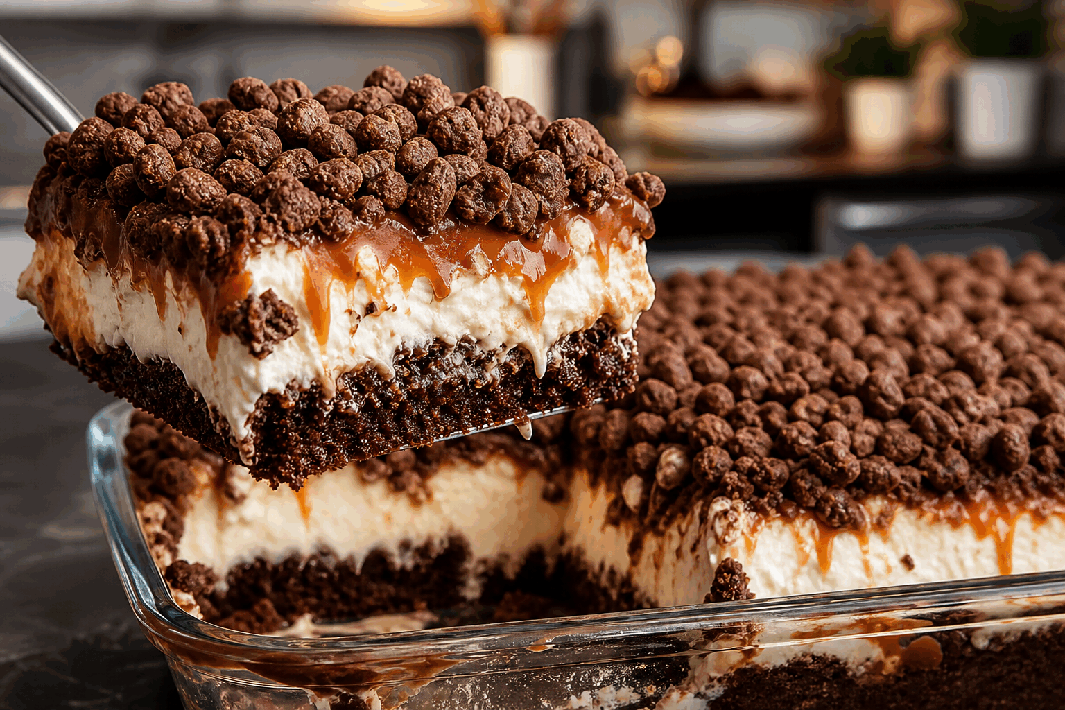 Le gâteau au chocolat croustillant qui fond en 5 minutes et régale tout le monde 🤤 Description Ce gâteau au chocolat est une véritable invitation à la gourmandise : une texture croustillante à l’extérieur qui fond délicatement en bouche en moins de 5 minutes. Parfait pour un dessert express, il ravira petits et grands lors d’une soirée improvisée ou d’une pause sucrée. Informations Temps de préparation : 5 minutes Temps de cuisson : 5 minutes Nombre de portions : 4 personnes Difficulté : Facile Ingrédients Pour le gâteau 100 g de chocolat noir pâtissier (70 % cacao) 50 g de beurre demi-sel 50 g de sucre en poudre 2 œufs moyens 30 g de farine de blé 30 g de gavottes émiettées (crêpes dentelle) pour le croustillant Préparation Préchauffe le four à 180°C (chaleur traditionnelle). Fais fondre le chocolat et le beurre ensemble au bain-marie ou au micro-ondes par intervalles de 30 secondes en mélangeant entre chaque jusqu’à obtenir une texture lisse. Dans un saladier, bats les œufs avec le sucre jusqu’à ce que le mélange blanchisse et devienne mousseux. Incorpore délicatement la farine tamisée puis ajoute le mélange chocolat-beurre fondu en remuant doucement. Ajoute les gavottes émiettées et mélange sans trop écraser pour garder le croustillant. Verse la pâte dans 4 ramequins individuels beurrés, remplis-les aux deux tiers. Enfourne 5 minutes : le dessus doit être croustillant et l’intérieur fondant. Laisse tiédir 2 minutes avant de servir. Astuces Utilise des gavottes fraîches pour un croustillant optimal ; tu peux aussi les remplacer par des biscuits type crèmes dentelle. Ne surcuits pas le gâteau : il doit rester fondant à cœur, la cuisson rapide est clé. Pour un goût plus intense, ajoute une pincée de sel dans la pâte pour accentuer le chocolat. Tu peux accompagner ce gâteau d’une boule de glace vanille ou d’un coulis de fruits rouges pour plus de gourmandise. Service Servez ce gâteau au chocolat croustillant encore tiède, dans les ramequins ou démoulé délicatement sur des assiettes individuelles. Il accompagne parfaitement une glace à la vanille ou une crème anglaise pour un dessert express et convivial à partager entre amis ou en famille.