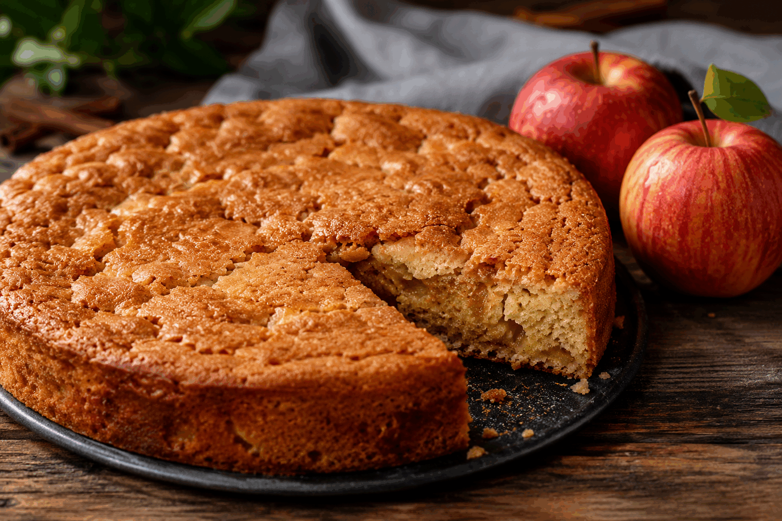 Le gâteau aux pommes de grand-mère en 5 minutes, un vrai régal qui fond dans la bouche 🍎✨ Description Ce gâteau aux pommes de grand-mère est une recette simple et rapide à réaliser, parfaite pour un dessert improvisé. Léger et moelleux, il fond délicatement en bouche grâce à la douceur des pommes fondantes et à sa texture aérienne. Idéal pour un goûter ou une fin de repas conviviale, il rappelle les saveurs authentiques de l’enfance. Informations Temps de préparation : 5 minutes Temps de cuisson : 35 minutes Nombre de portions : 6 personnes Difficulté : Facile Ingrédients Pour le gâteau 3 pommes moyennes (variété douce comme Golden ou Gala) 150 g de farine 100 g de sucre en poudre 2 œufs 100 ml de lait 60 g de beurre fondu 1 sachet de levure chimique (10 g) 1 cuillère à café d’extrait de vanille 1 pincée de sel Sucre glace (pour la décoration, optionnel) Préparation Préchauffe le four à 180°C (chaleur tournante si possible) et beurre un moule rond d’environ 22 cm de diamètre. Pèle, épépine et coupe les pommes en petits dés ou en fines lamelles selon ta préférence. Dans un saladier, fouette les œufs avec le sucre jusqu’à obtenir un mélange mousseux et clair. Ajoute l’extrait de vanille, le beurre fondu tiède et le lait, puis mélange bien. Incorpore la farine tamisée avec la levure chimique et la pincée de sel. Mélange délicatement jusqu’à obtenir une pâte homogène. Ajoute les morceaux de pommes à la préparation et mélange doucement pour bien les répartir. Verse la pâte dans le moule préparé et égalise la surface avec une spatule. Enfourne pour environ 35 minutes. Vérifie la cuisson en plantant la pointe d’un couteau, elle doit ressortir propre. Laisse refroidir quelques minutes avant de démouler. Saupoudre si tu le souhaites de sucre glace juste avant de servir. Astuces Pour un gâteau encore plus moelleux, utilise des pommes bien mûres et juteuses. Si tu n’as pas d’extrait de vanille, un peu de cannelle peut être ajoutée pour relever les saveurs. Ne mélange pas trop la pâte après l’ajout de la farine pour garder la légèreté du gâteau. Pour un dessert encore plus gourmand, accompagne ce gâteau d’une boule de glace vanille ou d’une cuillère de crème fraîche. Service Servez ce gâteau tiède ou à température ambiante, idéal pour le goûter ou en dessert léger après un repas. Il se marie parfaitement avec un thé ou un café, et peut être décoré de pommes fraîches ou de caramel maison pour une touche festive.