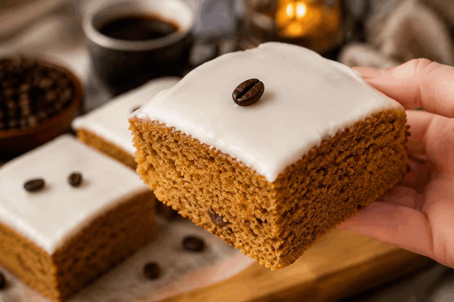 Le gâteau italien au café qui se prépare en 5 minutes et fond en bouche ☕❤️ Description Ce gâteau italien au café est une douceur rapide à préparer, légère et moelleuse, qui fond délicatement en bouche. Inspiré des saveurs classiques de l'espresso, il allie la richesse du café à une texture aérienne, parfaite pour un goûter ou un dessert élégant. Informations Temps de préparation : 5 minutes Temps de cuisson : 25 minutes Nombre de portions : 6 personnes Difficulté : Facile Ingrédients Pour le gâteau 100 g de farine de blé 100 g de sucre en poudre 2 œufs 50 ml d'huile végétale neutre (tournesol ou colza) 60 ml de café espresso fort, tiède 1 cuillère à café de levure chimique 1 pincée de sel Pour la finition 30 g de sucre glace Quelques grains de café en chocolat ou poudre de cacao non sucrée (facultatif) Préparation Préchauffe le four à 180°C (chaleur statique). Bats les œufs avec le sucre en poudre dans un grand bol jusqu’à ce que le mélange blanchisse et devienne mousseux. Ajoute l’huile en filet tout en continuant de fouetter pour bien incorporer. Verse le café espresso tiède et mélange doucement. Tamise la farine, la levure chimique et la pincée de sel, puis incorpore-les progressivement au mélange liquide à l’aide d’une spatule, sans trop travailler la pâte. Verse la pâte dans un moule à gâteau rond (18-20 cm) légèrement huilé ou chemisé de papier cuisson. Enfourne et fais cuire 20 à 25 minutes, jusqu’à ce que la lame d’un couteau ressorte sèche. Laisse tiédir hors du moule avant de démouler délicatement sur une grille. Saupoudre de sucre glace et, si tu le souhaites, décore avec quelques grains de café en chocolat ou saupoudre un peu de cacao en poudre. Astuces Utilise un café espresso bien fort pour obtenir une saveur intense sans trop d’amertume. Ne mélange pas trop la pâte à la farine pour garder un gâteau moelleux et aéré. Choisis un moule de taille adaptée pour que le gâteau reste fin et cuit uniformément. Pour un goût encore plus gourmand, ajoute une touche de vanille ou une petite cuillère de liqueur de café (type amaretto) dans la pâte. Service Ce gâteau se déguste tiède ou à température ambiante, seul ou accompagné d’un café ou d’un cappuccino. Il est parfait pour un goûter rapide, un dessert léger ou un café gourmand en fin de repas. Présente-le sur une assiette avec une cuillère de crème fouettée ou une boule de glace vanille pour une touche encore plus fondante.