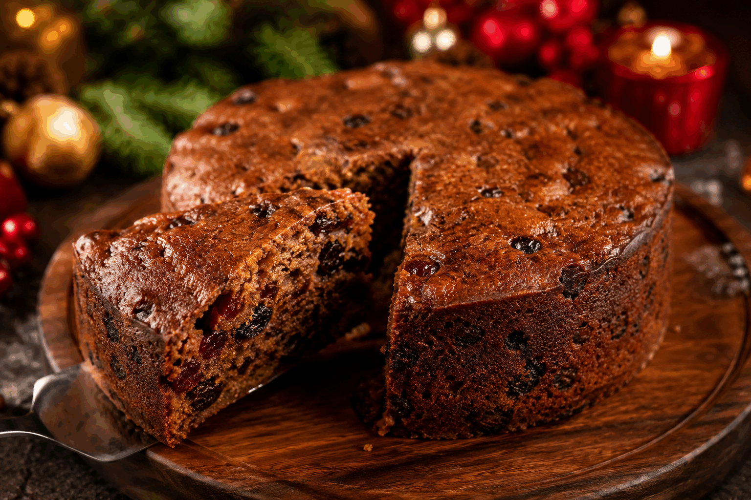 Le gâteau moelleux aux fruits de Noël, ma recette secrète qui fond en bouche ✨ Description Ce gâteau moelleux aux fruits de Noël est un véritable délice, riche en saveurs chaleureuses et en parfums d’épices. Sa texture fondante, imbibée d’un sirop délicatement aromatisé, évoque les traditions festives de Noël et réchauffe les cœurs lors des longues soirées d’hiver. Une recette secrète qui ravira famille et amis autour de la table. Informations Temps de préparation : 25 minutes Temps de cuisson : 1 heure 10 minutes Nombre de portions : 8 personnes Difficulté : Moyenne Ingrédients Pour le gâteau 250 g de farine de blé 200 g de sucre brun 150 g de beurre doux, fondu 4 œufs 150 g de fruits secs mélangés (raisins, abricots, dattes, cranberries) 100 g de fruits confits hachés 50 g de noix concassées (noix, amandes ou noisettes) 120 ml de jus d’orange fraîchement pressé 60 ml de rhum ambré 1 cuillère à café de cannelle en poudre 1/2 cuillère à café de muscade râpée 1/2 cuillère à café de gingembre en poudre 1 sachet de levure chimique (environ 11 g) 1 pincée de sel Pour le sirop d’imbibage 100 ml d’eau 80 g de sucre 30 ml de rhum 1 petit bâton de cannelle Préparation Préchauffe le four à 160°C (thermostat 5-6). Beurre un moule à cake de 22 cm de longueur et chemise-le avec du papier sulfurisé. Mélange dans un bol les fruits secs, les fruits confits et les noix avec 2 cuillères à soupe de farine pour éviter qu’ils ne tombent au fond du gâteau. Dans un grand saladier, bats les œufs avec le sucre brun jusqu’à ce que le mélange blanchisse et devienne mousseux. Ajoute ensuite le beurre fondu, le jus d’orange et le rhum, puis mélange bien. Incorpore doucement la farine tamisée avec la levure, les épices et la pincée de sel, mélange sans trop travailler la pâte. Incorpore délicatement les fruits et noix farinés, puis verse la pâte dans le moule préparé. Enfourne pour environ 1 heure 10 minutes. Vérifie la cuisson en plantant une lame de couteau ; elle doit ressortir sèche. Pendant la cuisson, prépare le sirop : dans une casserole, porte à ébullition l’eau, le sucre, le bâton de cannelle. Laisse frémir 5 minutes, puis retire du feu et ajoute le rhum. À la sortie du four, pique le gâteau à plusieurs endroits avec une brochette et imbibe-le généreusement avec le sirop chaud. Laisse refroidir le gâteau dans son moule, puis démoule-le délicatement. Laisse-le reposer plusieurs heures ou idéalement toute une nuit avant de le déguster pour que les saveurs se développent pleinement. Astuces Pour un gâteau encore plus parfumé, prépare les fruits secs la veille en les faisant macérer dans le rhum. Utilise un moule à cake à fond amovible pour faciliter le démoulage. Le sirop d’imbibage est crucial pour la texture fondante : ne le néglige pas et verse-le chaud sur un gâteau encore chaud. Conserve le gâteau dans une boîte hermétique pour préserver son moelleux pendant plusieurs jours. Service Présente ce gâteau moelleux aux fruits de Noël en tranches épaisses, accompagné d’un café, d’un thé épicé ou d’un verre de vin chaud. Il est parfait pour les fêtes de fin d’année, les goûters hivernaux ou pour offrir en cadeau gourmand.