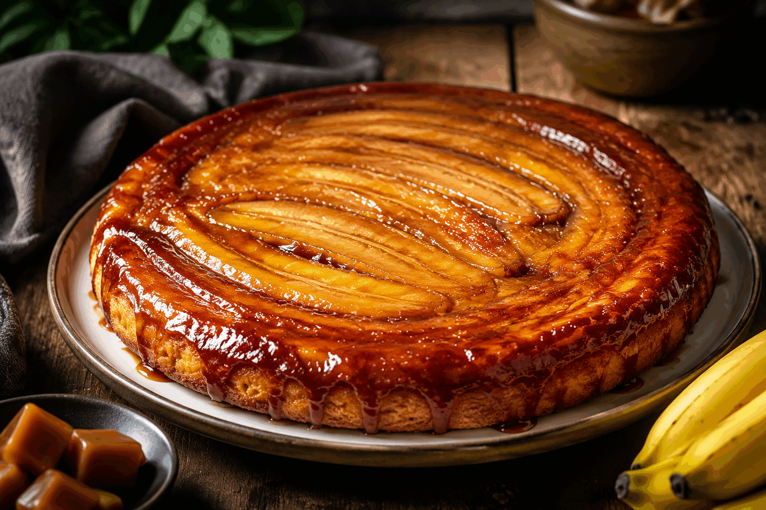 Le gâteau moelleux banane caramel en 5 minutes qui va vous faire fondre 😍 Description Ce gâteau moelleux à la banane et au caramel est un véritable délice rapide à préparer. Sa texture fondante et son goût sucré-réconfortant en font un dessert parfait pour une pause gourmande improvisée. Idéal pour les amateurs de saveurs douces et fruitées, il ravira petits et grands en un clin d’œil. Informations Temps de préparation : 5 minutes Temps de cuisson : 15 minutes Nombre de portions : 4 personnes Difficulté : Facile Ingrédients Pour la pâte 2 bananes bien mûres 100 g de farine 50 g de sucre roux 1 œuf 50 ml de lait 30 g de beurre fondu 1 cuillère à café de levure chimique 1 pincée de sel Pour le caramel 50 g de sucre 30 ml de crème liquide entière 10 g de beurre Préparation Préchauffe le four à 180°C (chaleur tournante de préférence). Dans un saladier, écrase les bananes à la fourchette jusqu’à obtenir une purée lisse. Ajoute l’œuf, le sucre roux, le beurre fondu et le lait, puis mélange bien. Incorpore la farine tamisée, la levure chimique et la pincée de sel, mélange délicatement jusqu’à obtenir une pâte homogène. Verse la pâte dans un moule à cake ou dans des ramequins individuels préalablement beurrés. Enfourne pour environ 15 minutes, vérifie la cuisson avec la pointe d’un couteau qui doit ressortir propre. Pendant la cuisson, prépare le caramel : fais chauffer le sucre dans une petite casserole à feu moyen sans remuer jusqu’à obtention d’un caramel doré. Hors du feu, ajoute la crème liquide et le beurre en remuant doucement jusqu’à obtenir une sauce lisse et onctueuse. Dépose le gâteau moelleux sorti du four dans une assiette et nappe-le généreusement de caramel tiède avant de servir. Astuces Utilise des bananes bien mûres pour un goût plus sucré et une texture plus moelleuse. Pour un caramel réussi, ne remue pas le sucre pendant la cuisson, mais fais simplement tourner la casserole. Tu peux remplacer la crème liquide par du lait de coco pour une version plus exotique. Serre ce gâteau avec une boule de glace vanille pour un contraste chaud-froid irrésistible. Service Sers ce gâteau moelleux banane caramel tiède, accompagné éventuellement d’une crème fouettée maison ou d’une boule de glace à la vanille. Il convient parfaitement pour un dessert express ou un goûter gourmand à partager entre amis ou en famille.