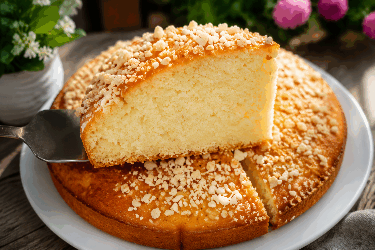 Le gâteau ultra moelleux prêt en 5 minutes seulement, un vrai délice maison 😍 Description Ce gâteau ultra moelleux est une solution express pour un dessert gourmand. Léger et fondant, il se prépare en seulement 5 minutes, idéal pour une envie soudaine de douceur maison. Parfait pour un goûter improvisé ou un dessert convivial, il ravira petits et grands. Informations Temps de préparation : 5 minutes Temps de cuisson : 25 minutes Nombre de portions : 6 personnes Difficulté : Facile Ingrédients Pour la pâte 150 g de farine 120 g de sucre en poudre 1 sachet de levure chimique (environ 11 g) 3 œufs 100 ml de lait 80 ml d'huile neutre (tournesol ou colza) 1 pincée de sel 1 cuillère à café d'extrait de vanille (facultatif) Préparation Préchauffe le four à 180°C (chaleur statique). Dans un grand saladier, bats les œufs entiers avec le sucre jusqu’à ce que le mélange blanchisse et devienne mousseux. Ajoute l’huile et le lait, puis mélange délicatement. Incorpore la farine tamisée avec la levure chimique et la pincée de sel en remuant doucement pour éviter les grumeaux. Ajoute l’extrait de vanille si tu le souhaites et mélange une dernière fois. Verse la pâte dans un moule à gâteau préalablement beurré et fariné ou recouvert de papier sulfurisé. Enfourne pour 20 à 25 minutes, pique le gâteau avec la pointe d’un couteau pour vérifier la cuisson : elle doit ressortir propre. Laisse tiédir avant de démouler pour conserver tout le moelleux. Astuces Pour un goût encore plus gourmand, ajoute des zestes d’orange ou de citron dans la pâte. Veille à ne pas trop travailler la pâte une fois la farine ajoutée, cela préservera la texture moelleuse. Si tu utilises un moule en silicone, il n’est pas nécessaire de beurrer ni fariner pour faciliter le démoulage. Tu peux personnaliser ce gâteau en ajoutant des pépites de chocolat ou des fruits rouges frais avant cuisson. Service Serre ce gâteau tiède ou à température ambiante, accompagné d’une boule de glace vanille, d’un coulis de fruits rouges ou simplement d’une tasse de thé ou de café. Il convient parfaitement pour un goûter rapide ou un dessert léger en famille ou entre amis.