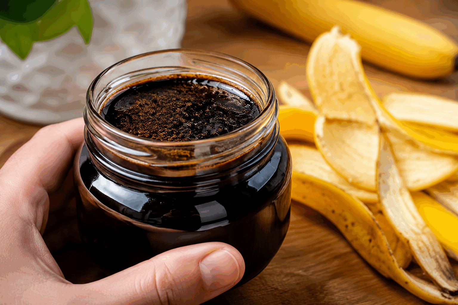 Le miel secret made in maison avec la peau de banane en 5 minutes 😍 Description Découvrez une recette originale et rapide pour transformer la peau de banane en un miel maison délicieux et naturel. Ce sirop sucré, à la fois parfumé et légèrement caramélisé, est parfait pour accompagner vos desserts ou vos boissons chaudes. Facile et écologique, il valorise un ingrédient souvent jeté. Informations Temps de préparation : 5 minutes Temps de cuisson : 5 minutes Nombre de portions : 4 portions Difficulté : Facile Ingrédients Pour le miel de peau de banane 2 peaux de banane bio bien lavées 200 ml d'eau 150 g de sucre roux 1 cuillère à soupe de jus de citron 1 cuillère à café de vanille liquide (facultatif) Préparation Coupez les peaux de banane en petits morceaux après les avoir soigneusement lavées et vérifiez qu'elles soient bio pour éviter les pesticides. Dans une casserole, versez l'eau, le sucre roux, le jus de citron et ajoutez les morceaux de peau de banane. Faites chauffer à feu moyen en remuant régulièrement jusqu'à dissolution complète du sucre. Laissez mijoter 5 minutes jusqu’à ce que le mélange épaississe légèrement et prenne une texture sirupeuse. Filtrez le sirop à travers une passoire fine pour retirer les morceaux de peau et recueillir ce "miel" doré. Ajoutez la vanille liquide, mélangez bien, puis laissez refroidir avant utilisation. Astuces Utilisez impérativement des bananes bio pour éviter les résidus de pesticides sur la peau. Le jus de citron aide à préserver la couleur et équilibre la douceur, ne le sautez pas. Conservez le miel dans un bocal hermétique au réfrigérateur jusqu’à 10 jours. Ce sirop peut également servir de base pour agrémenter vos yaourts, pancakes ou thés. Service Servez ce miel original en nappage sur des crêpes, des yaourts nature ou des fruits frais. Il accompagne aussi très bien vos boissons chaudes comme le thé ou le latte. Une façon astucieuse et gourmande de réduire le gaspillage tout en apportant une touche sucrée naturelle à vos recettes du quotidien.