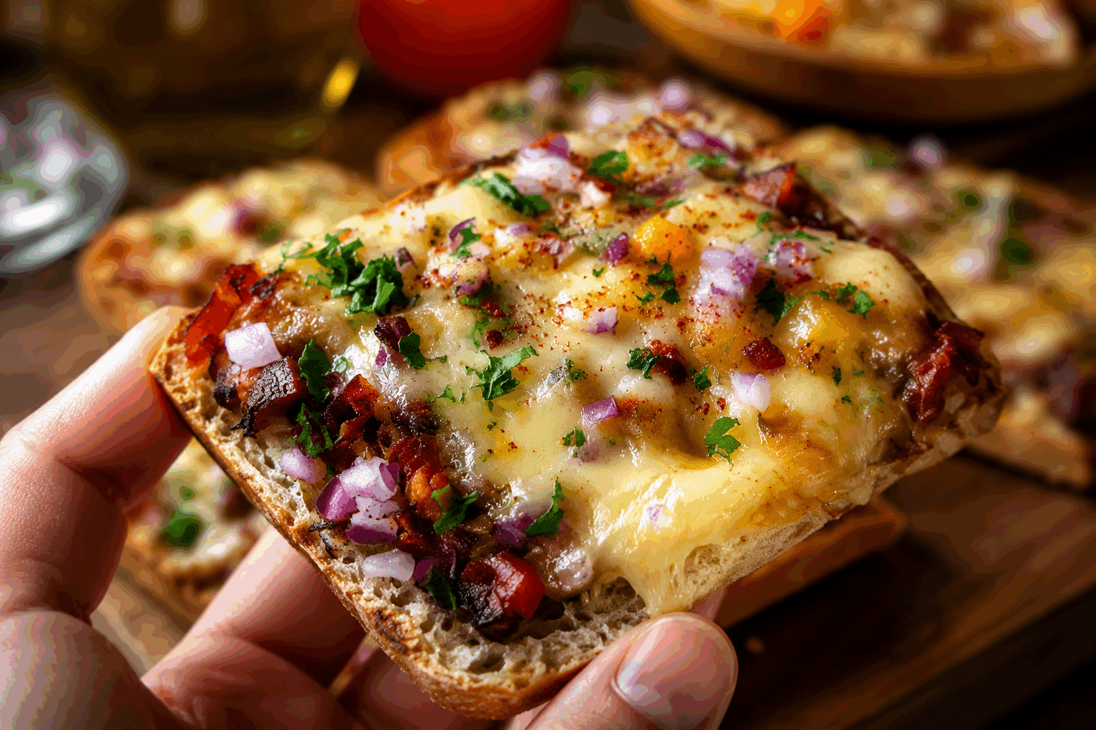 Le pain pizza de mon pays prêt en 5 minutes, à tomber par terre ! 🔥😍