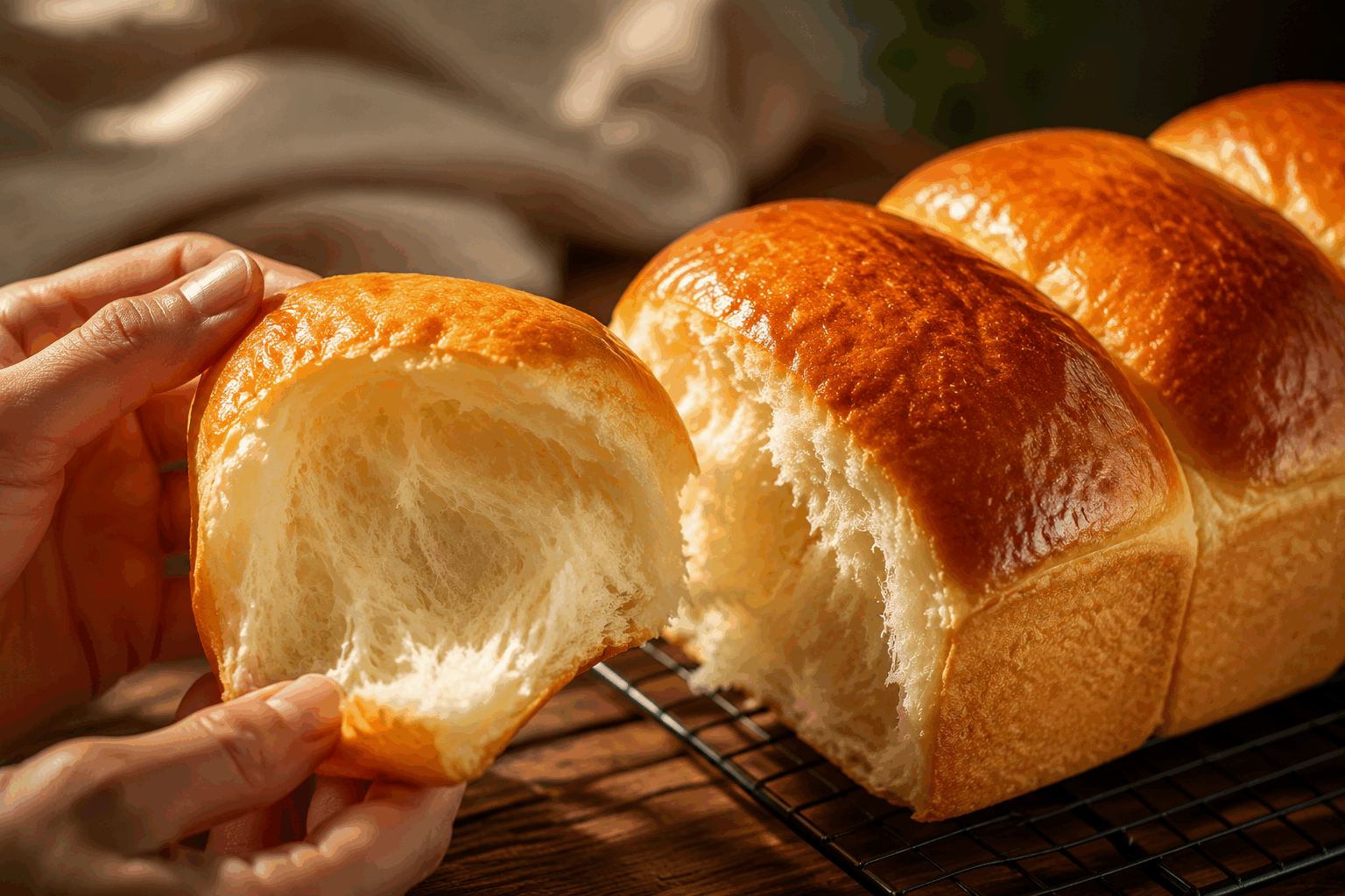Le secret du pain japonais ultra moelleux, prêt en 5 minutes seulement 👌😍 Description Découvrez la recette du célèbre pain japonais appelé « Shokupan », réputé pour sa texture incroyablement moelleuse et légère. Cette recette express vous permet d’obtenir un pain doux et aéré en un temps record, parfait pour le petit déjeuner ou les goûters gourmands. Idéal pour surprendre vos proches avec une préparation maison rapide et savoureuse. Informations Temps de préparation : 5 minutes (hors temps de levée) Temps de cuisson : 30 minutes Nombre de portions : 8 tranches Difficulté : Facile Ingrédients Pour la pâte 250 g de farine de blé type 55 30 g de sucre en poudre 5 g de sel fin 5 g de levure boulangère sèche 150 ml de lait tiède 30 g de beurre doux, ramolli 1 œuf entier (environ 50 g) Préparation Dans un grand saladier, mélangez la farine, le sucre, le sel et la levure sèche, en veillant à ne pas mettre le sel en contact direct avec la levure. Ajoutez le lait tiède, l’œuf battu et le beurre ramolli. Mélangez rapidement à l’aide d’une cuillère en bois ou d’une spatule jusqu’à ce que la pâte commence à se former. Pétrissez ensuite la pâte à la main ou au robot pendant environ 5 minutes, jusqu’à ce qu’elle devienne lisse, élastique et légèrement collante. Couvrez la pâte d’un linge propre et laissez-la lever dans un endroit chaud pendant 40 minutes à 1 heure, ou jusqu’à ce qu’elle double de volume. Farinez légèrement votre plan de travail, puis dégazez la pâte en appuyant dessus avec le poing. Façonnez la pâte en un boudin régulier et placez-la dans un moule à cake beurré. Laissez reposer la pâte une seconde fois 20 minutes pour qu’elle gonfle à nouveau. Préchauffez le four à 180°C (thermostat 6). Enfournez le moule et faites cuire 30 minutes, jusqu’à ce que le dessus soit doré et que la lame d’un couteau ressorte sèche. Laissez refroidir le pain sur une grille avant de le trancher délicatement. Astuces Pour un pain encore plus moelleux, incorporez une cuillère à soupe de lait en poudre dans la farine. Veillez à ce que le lait soit tiède (environ 37°C) pour activer efficacement la levure sans la tuer. Couvrez la pâte avec un film plastique légèrement huilé pour éviter qu’elle ne sèche pendant la levée. Si vous manquez de temps, utilisez une machine à pain en programme pâte pour pétrir et lever plus rapidement. Service Servez ce pain japonais ultra moelleux légèrement tiède, tartiné de beurre, confiture ou pâte à tartiner. Il accompagne parfaitement les petits déjeuners, les goûters ou même les repas légers avec une soupe ou une salade. Son moelleux délicat ravira petits et grands, à chaque instant de la journée.