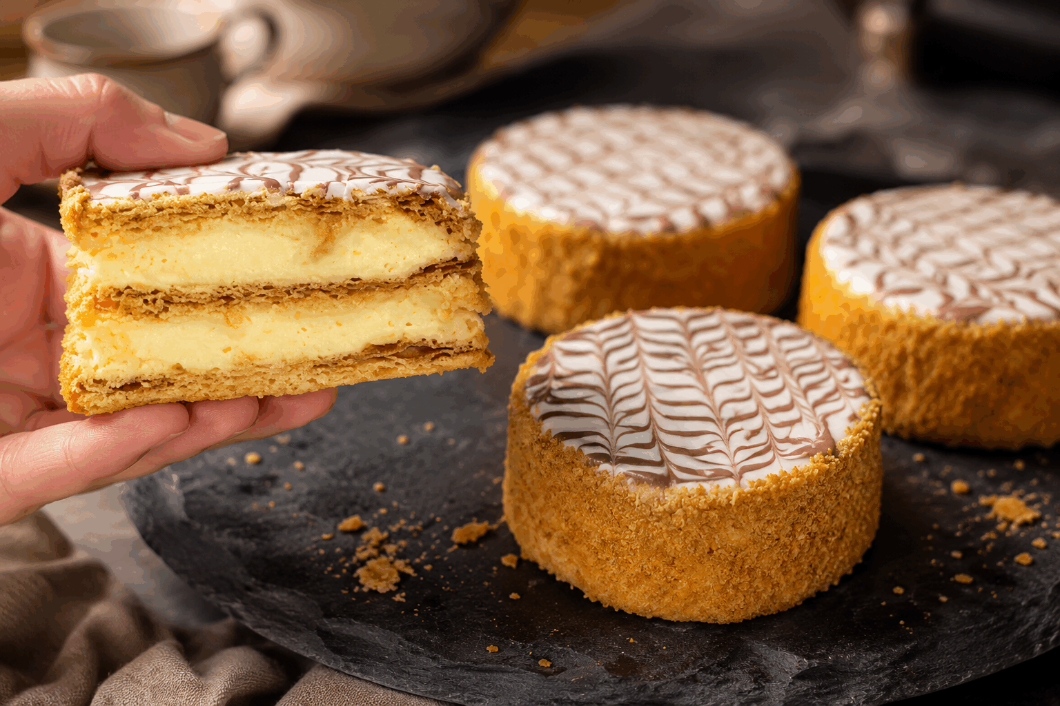 Mille-feuilles express en 10 minutes, le dessert qui fond dans la bouche ! ✨😍