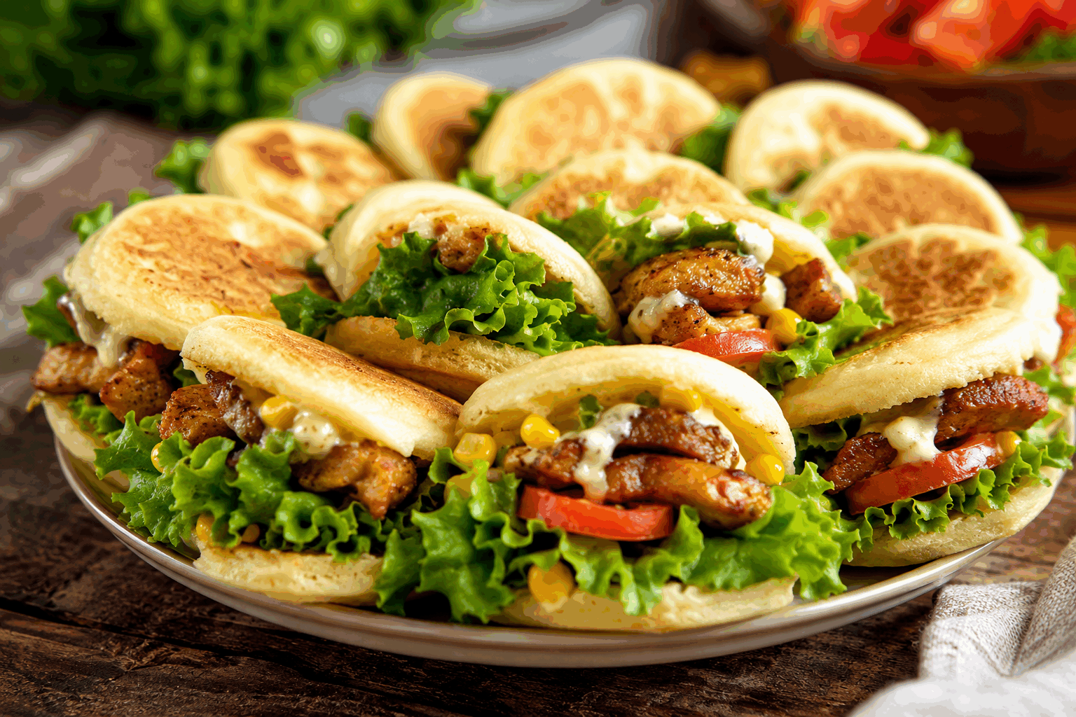 Mini batbout farci au poulet : la recette rapide et savoureuse à tester d'urgence 🔥 Description Le batbout est un pain marocain moelleux, souvent appelé « pain à la poêle ». Ces mini batbouts farcis au poulet offrent une délicieuse garniture savoureuse enveloppée dans une pâte tendre, légèrement grillée. Parfait pour un apéritif, un déjeuner léger ou un snack convivial à partager entre amis ou en famille. Informations Temps de préparation : 30 minutes Temps de cuisson : 20 minutes Nombre de portions : 8 pièces Difficulté : Moyenne Ingrédients Pour la pâte 250 g de farine de blé 5 g de levure boulangère sèche 5 g de sel 150 ml d'eau tiède 1 cuillère à soupe d'huile d'olive Pour la garniture au poulet 250 g de blanc de poulet 1 petit oignon 1 gousse d'ail 1 cuillère à soupe d'huile d'olive 1/2 cuillère à café de cumin en poudre 1/2 cuillère à café de paprika doux Sel et poivre du moulin Quelques feuilles de coriandre fraîche (facultatif) Préparation Prépare la pâte : dans un grand saladier, mélange la farine, la levure et le sel. Ajoute l'eau tiède et l'huile d'olive puis pétris pendant environ 10 minutes jusqu’à obtenir une pâte souple et homogène. Couvre et laisse reposer 30 minutes dans un endroit tiède jusqu’à ce que la pâte double de volume. Pendant ce temps, prépare la garniture : hache finement l'oignon et l'ail. Coupe le blanc de poulet en petits morceaux ou émince-le. Fais chauffer l'huile d'olive dans une poêle, ajoute l’oignon et l’ail, puis fais-les revenir doucement jusqu’à ce qu’ils deviennent translucides. Ajoute le poulet, le cumin, le paprika, du sel et du poivre. Fais cuire à feu moyen pendant 8 à 10 minutes jusqu’à ce que le poulet soit bien doré et cuit. Ajoute la coriandre ciselée en fin de cuisson, puis laisse refroidir la garniture. Lorsque la pâte a bien levé, dégaze-la en appuyant dessus avec la paume de la main. Divise-la en 8 petites boules égales. Étale chaque boule en un cercle d'environ 10 cm de diamètre sur un plan fariné. Dépose une cuillère à soupe de garniture au centre de chaque cercle, puis referme délicatement en ramenant les bords vers le centre et en scellant la pâte pour former une petite poche. Fais chauffer une poêle antiadhésive à feu moyen. Fais cuire les mini batbouts 3 à 4 minutes de chaque côté, jusqu’à ce qu'ils soient bien dorés et gonflés. Astuces Pour un batbout encore plus moelleux, laissez reposer la pâte sous un torchon humide pendant la levée. Vous pouvez remplacer le poulet par du bœuf haché ou des légumes sautés pour varier les saveurs. Si la pâte colle, n’hésitez pas à fariner légèrement vos mains et votre plan de travail pour faciliter la manipulation. Servez ces mini batbouts tièdes pour profiter pleinement de la texture moelleuse et de la garniture parfumée. Service Sers les mini batbouts farcis au poulet accompagnés d’une salade fraîche ou d’une sauce au yaourt citronnée pour un repas complet. Ils conviennent parfaitement pour un apéritif festif, un pique-nique ou un dîner léger entre amis.